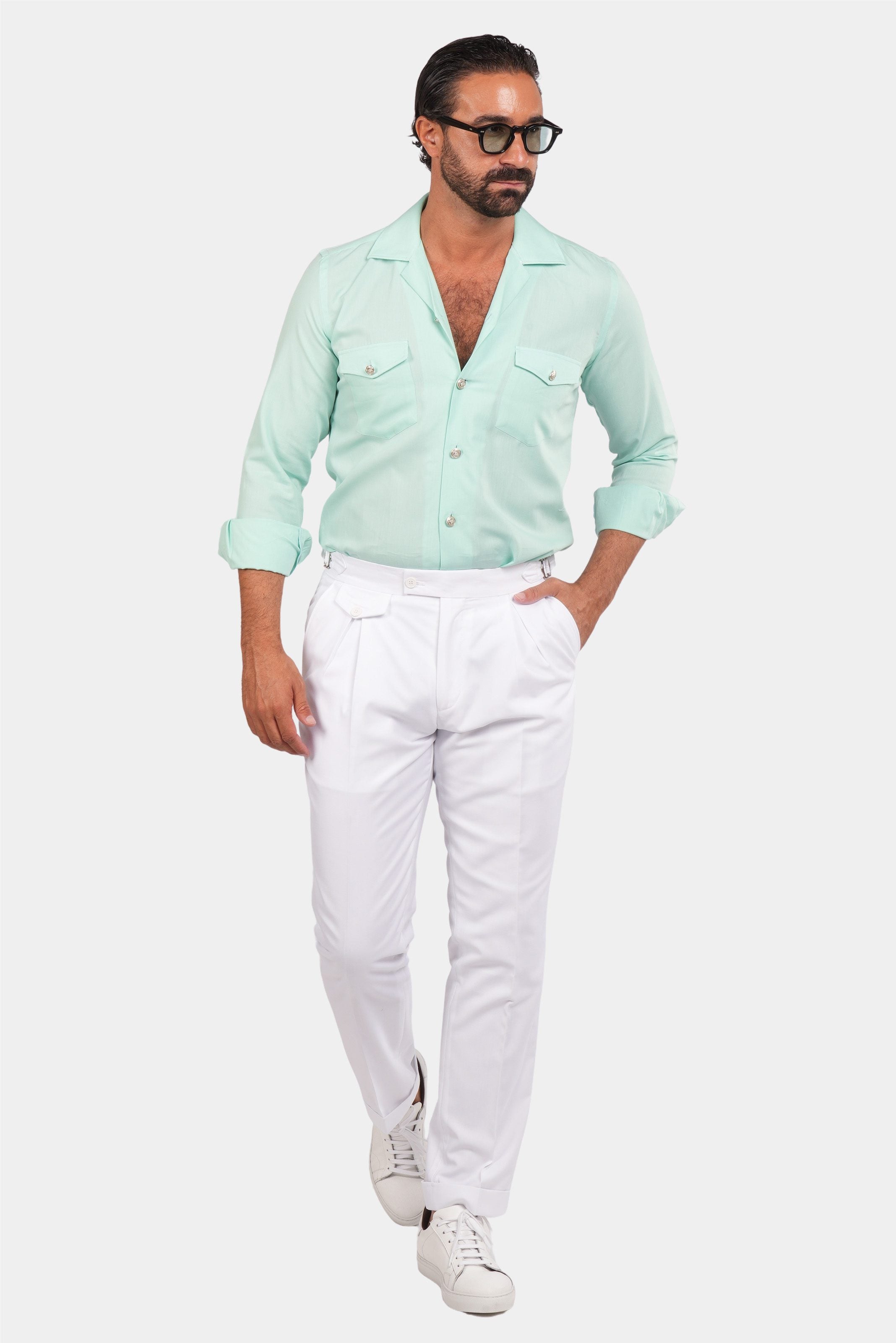 Turquoise safari shirt