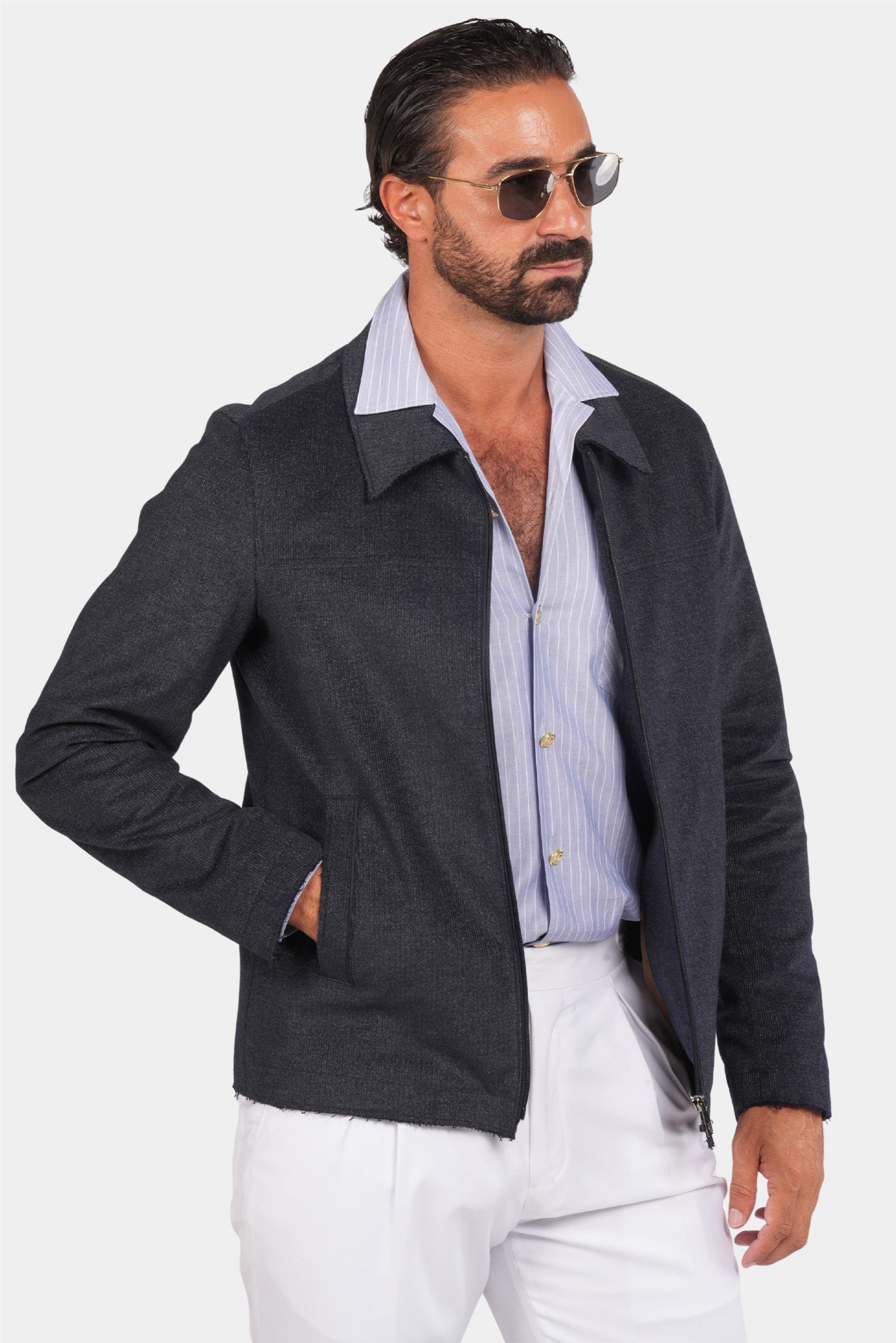 Marineblaue italienische Jacke