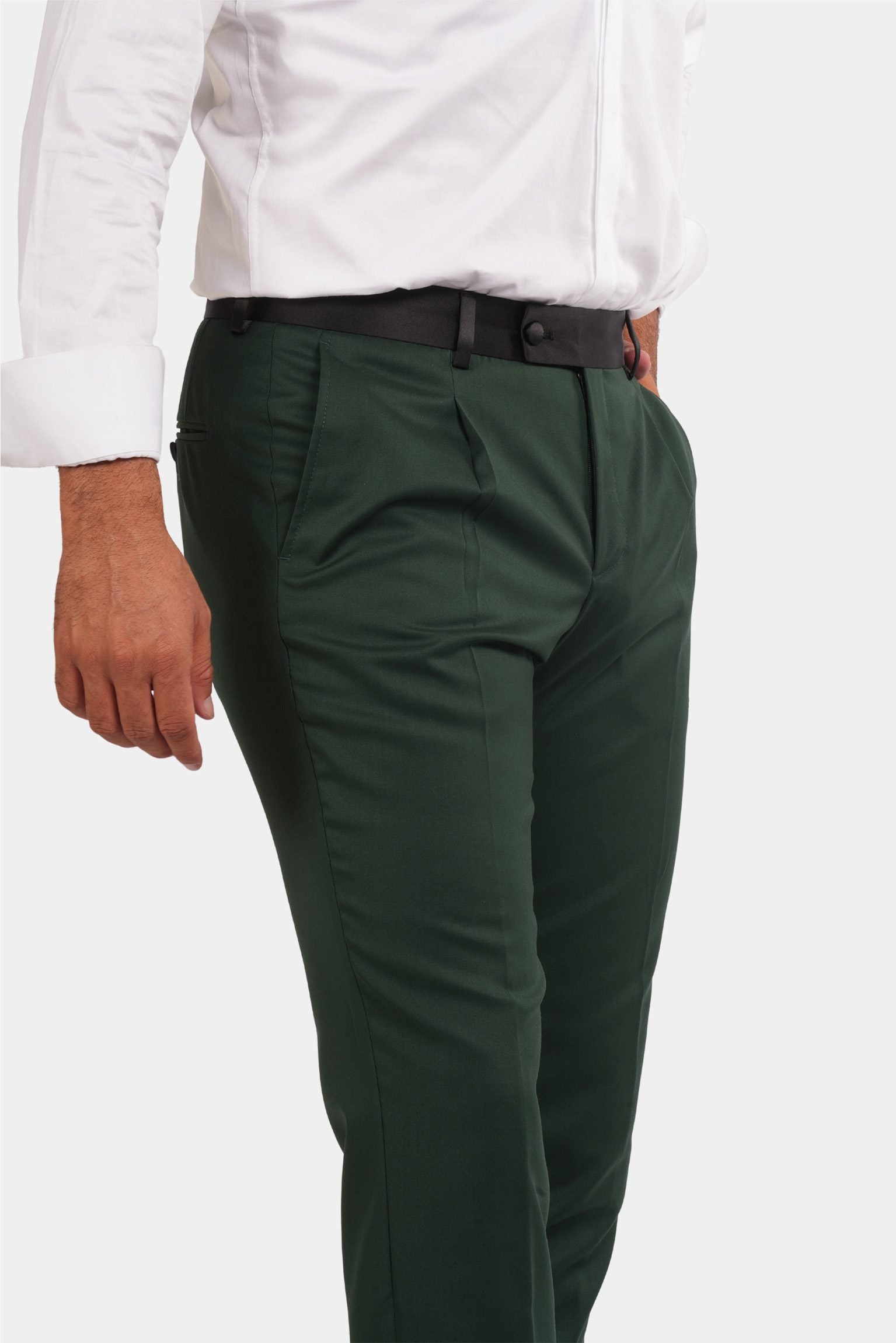 Grüner Slim Fit Doppelreihiger Smokinganzug