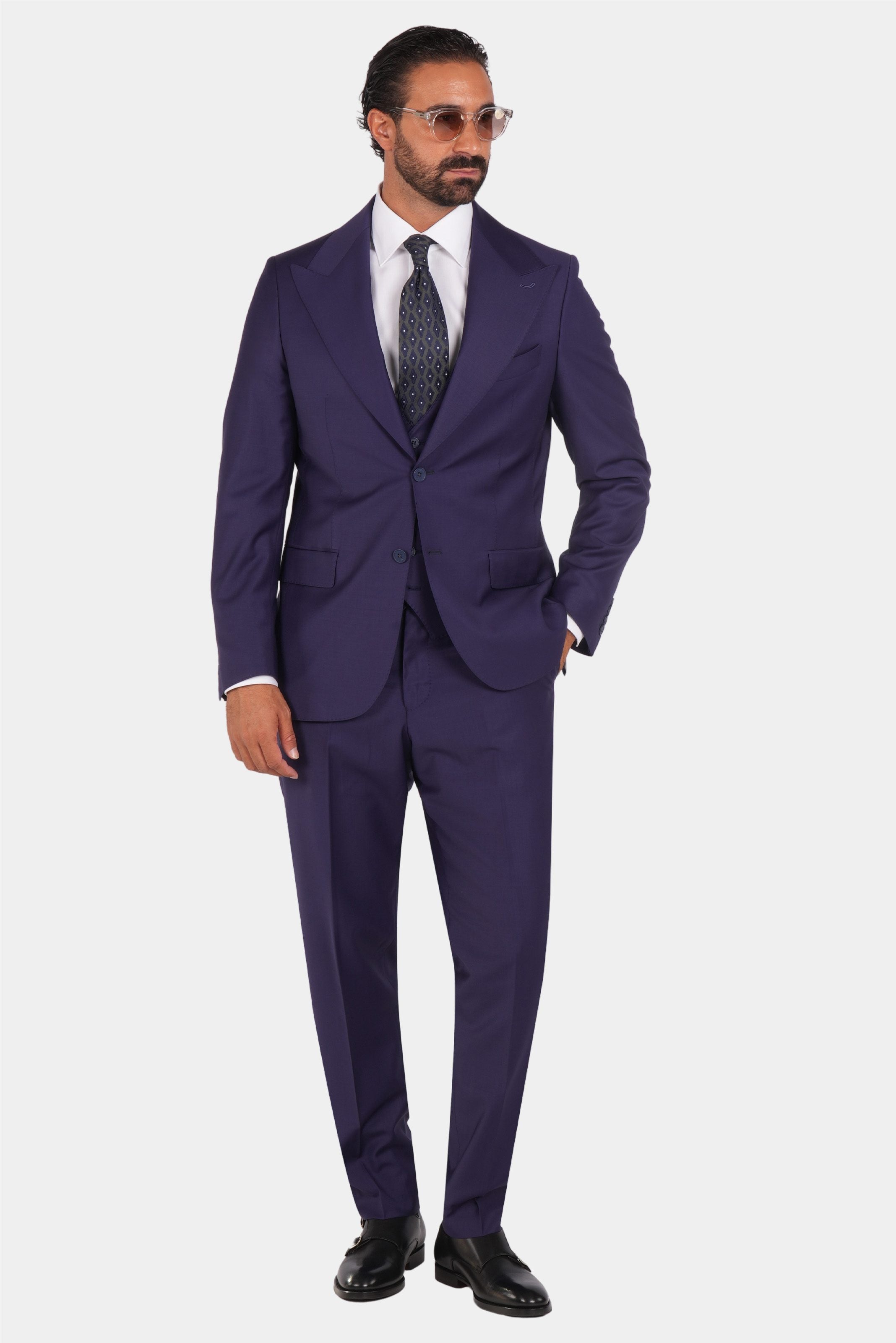 Violet Modern Fit Single-breasted Handmade