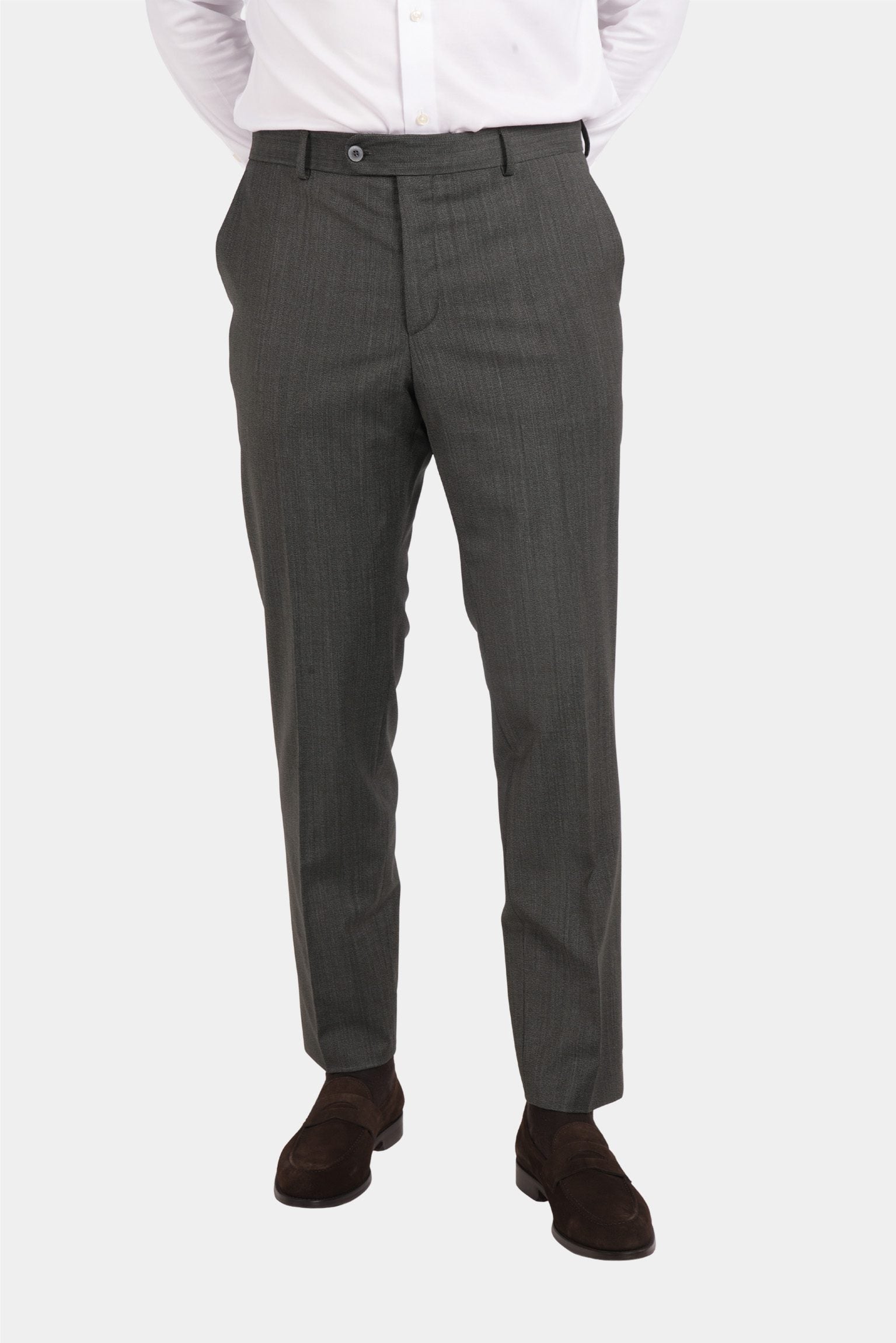 Dunkelgrüner Zweiteiliger Woll-Anzug mit Tailored Fit