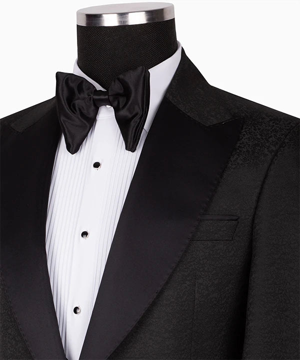 Schwarzer Slim Fit Einreihiger Smokinganzug
