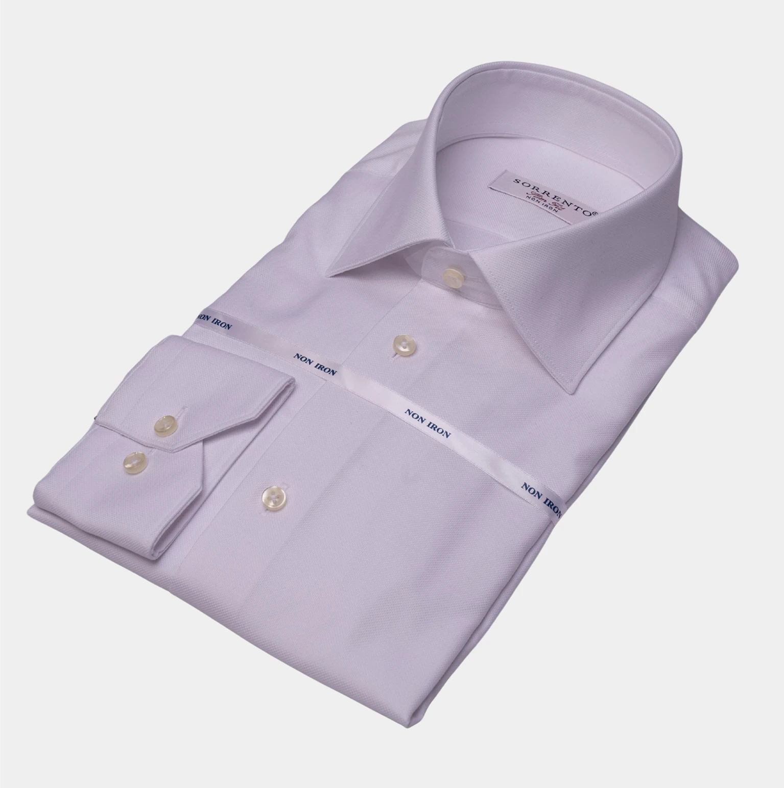 White cotton Oxford - non-iron