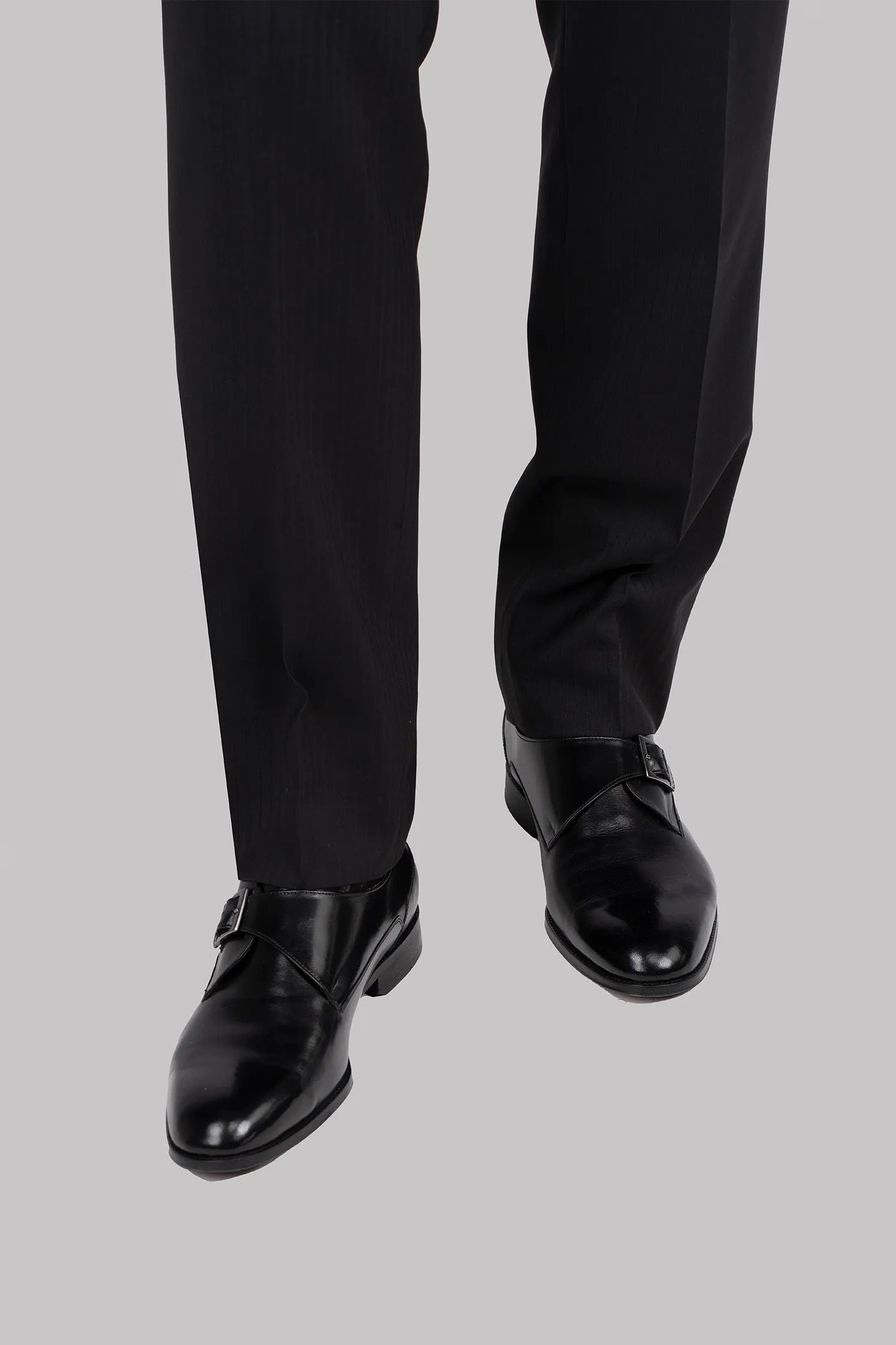 Schwarzer Zweiteiliger Woll-Anzug mit Tailored Fit