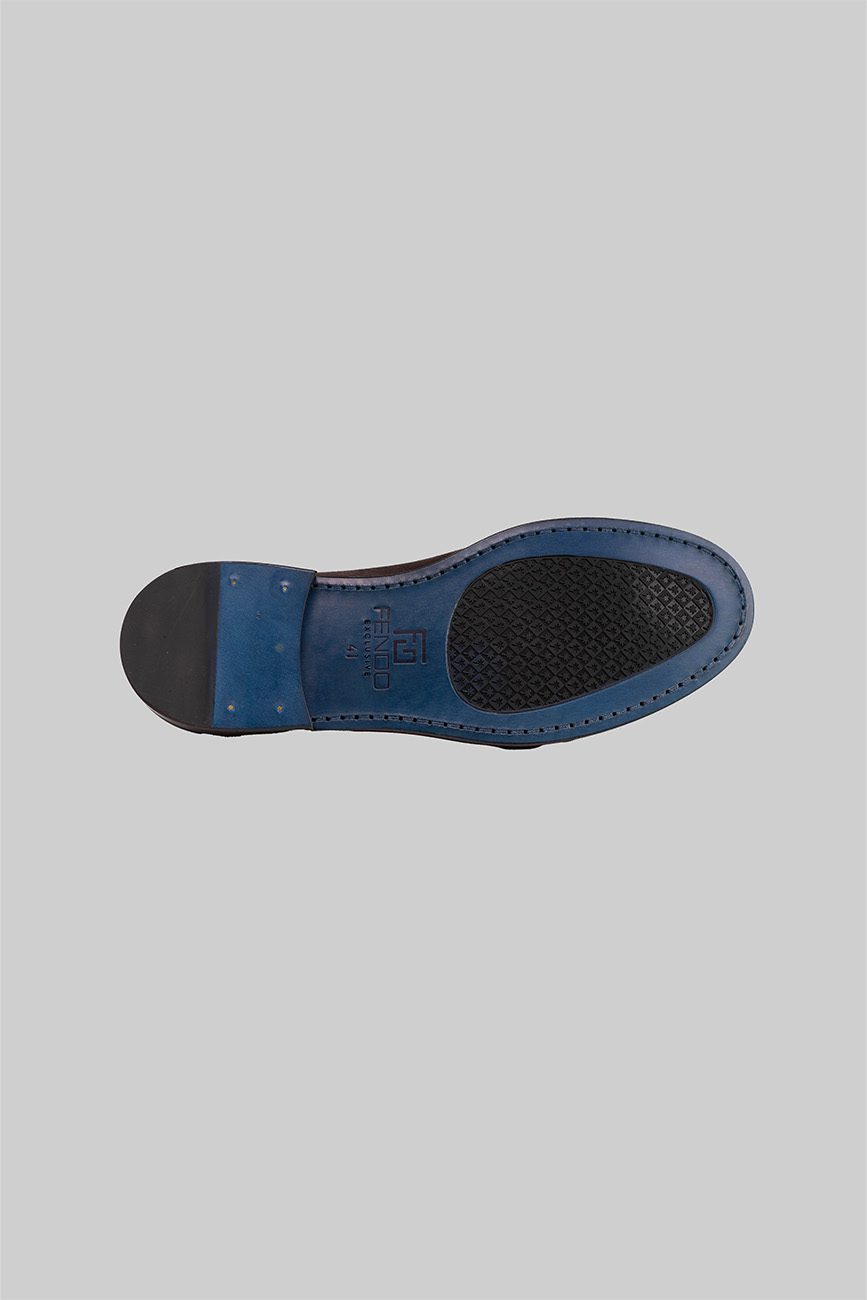 Brauner Tassel-Loafer aus Wildleder