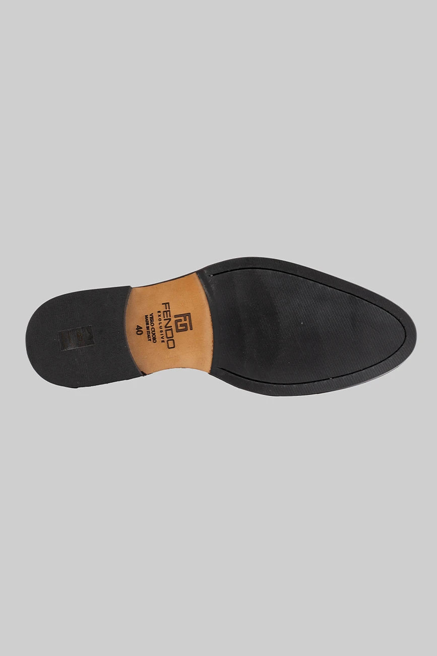 Dunkelbrauner Oxford Cap-Toe-Schuh aus Kalbsleder