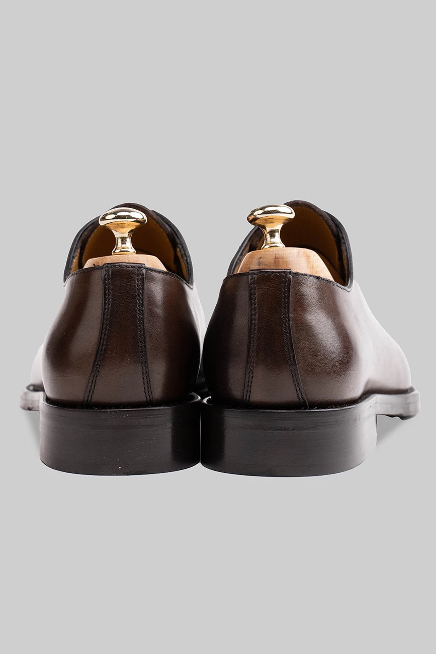 Brauner Oxford Cap-Toe-Schuh aus Kalbsleder