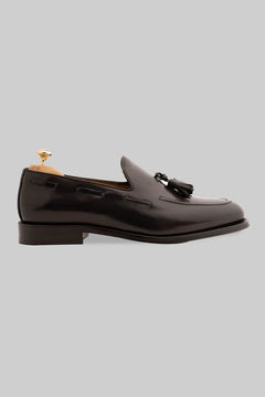 Brauner Tassel Loafer aus Kalbsleder