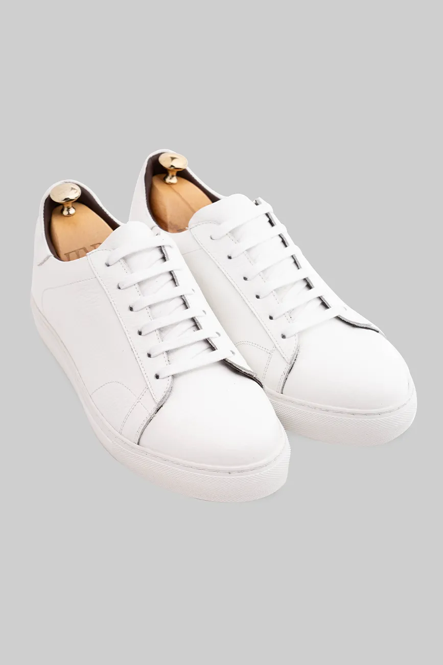 Sneaker aus weissem Hirschleder
