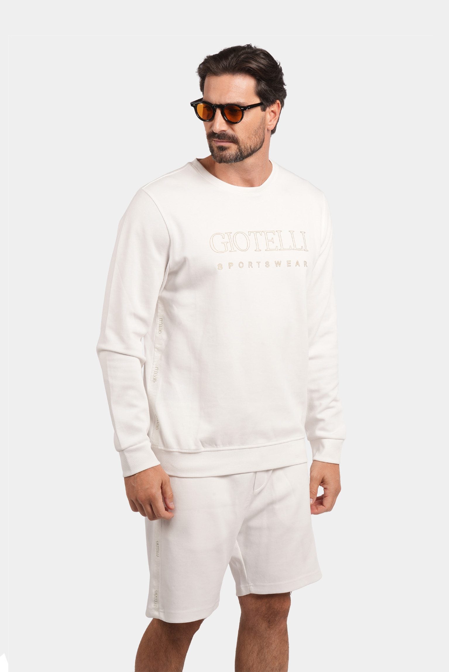 White tracksuit made of cotton blend
