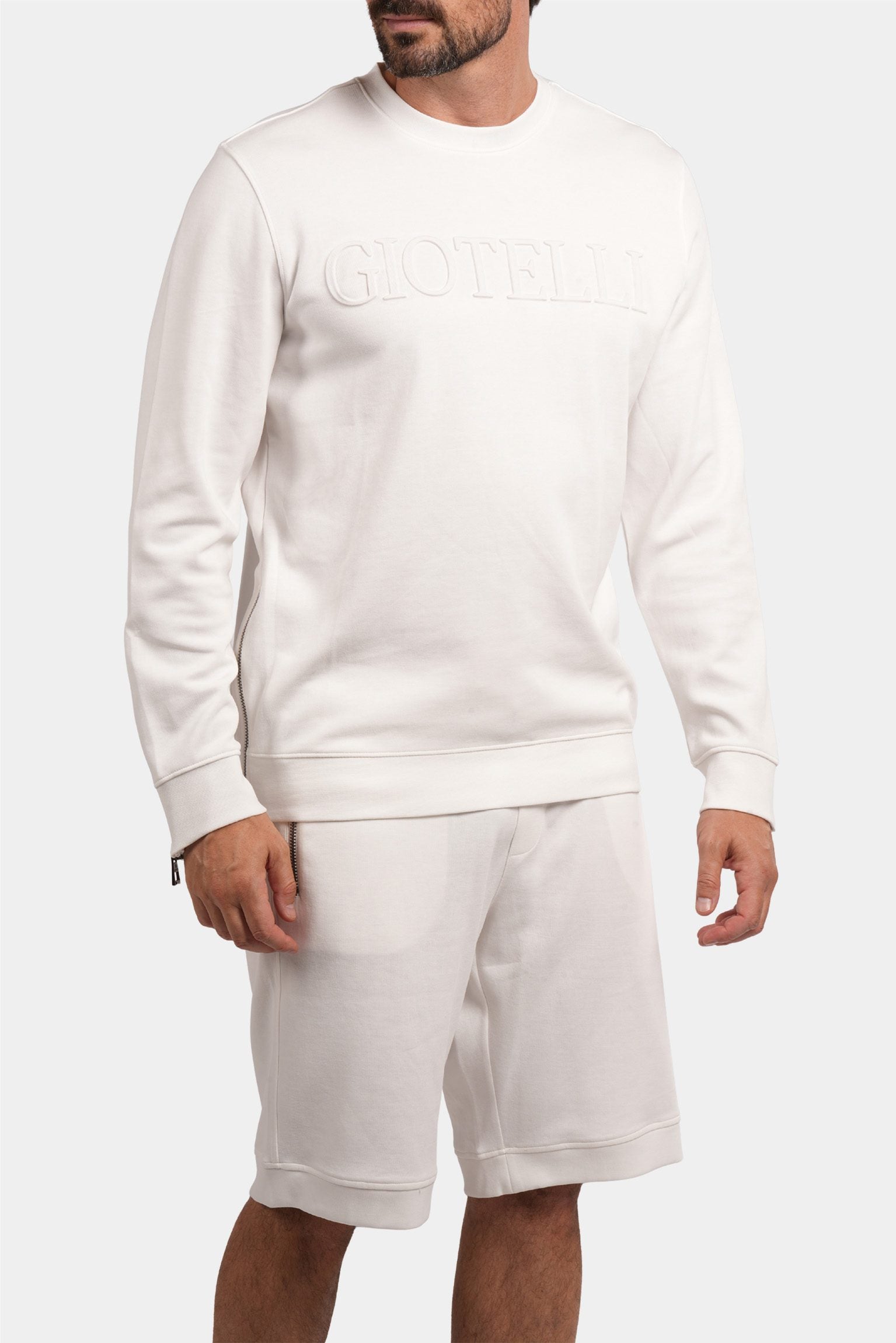 White tracksuit made of cotton blend