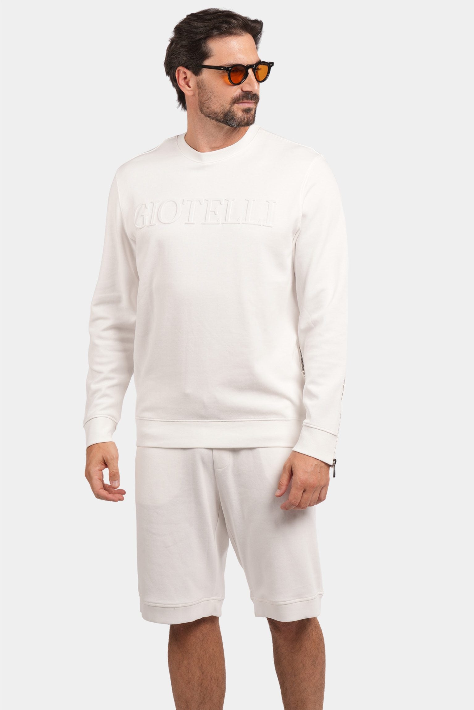 White tracksuit made of cotton blend