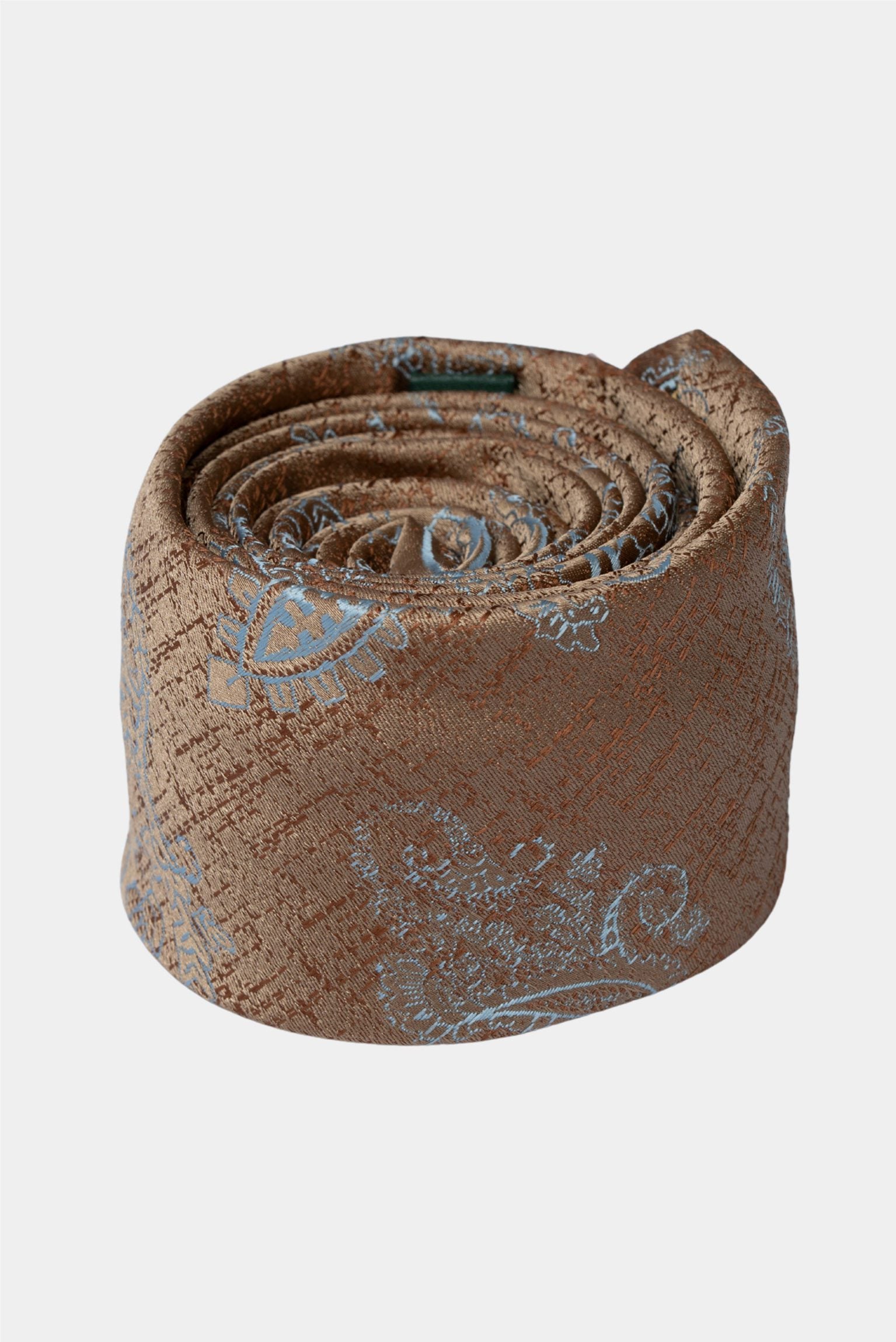 Hellbraune Paisley-Mikrofaser-Krawatte