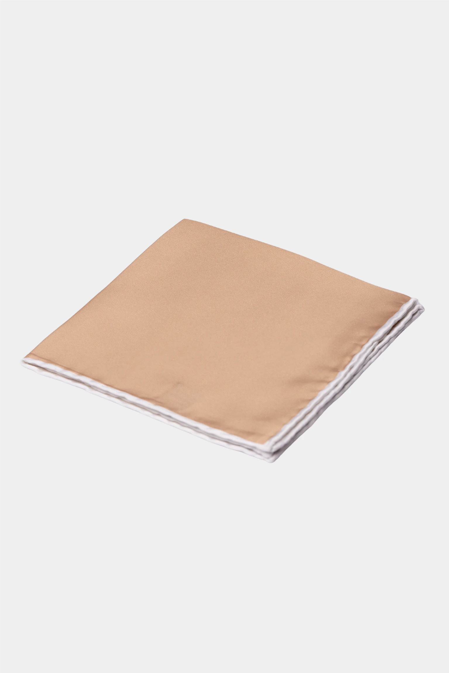 Cream-colored microfiber pocket square