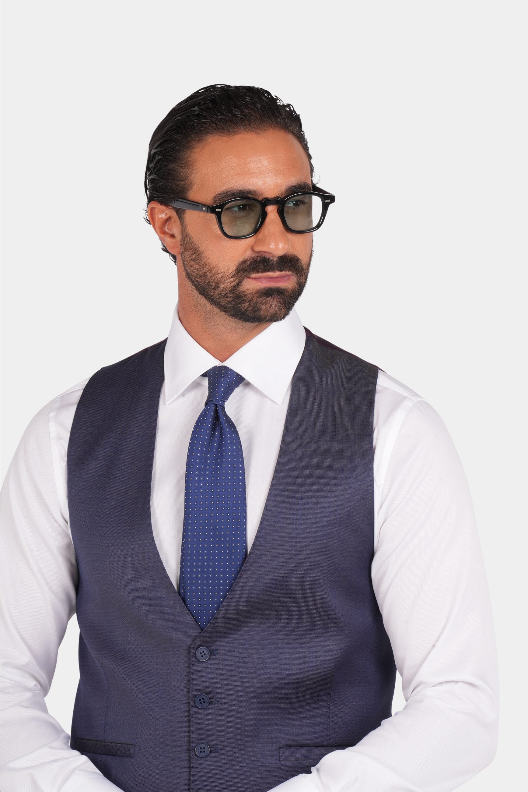 Navy blauer einreihiger Anzug in moderner fit