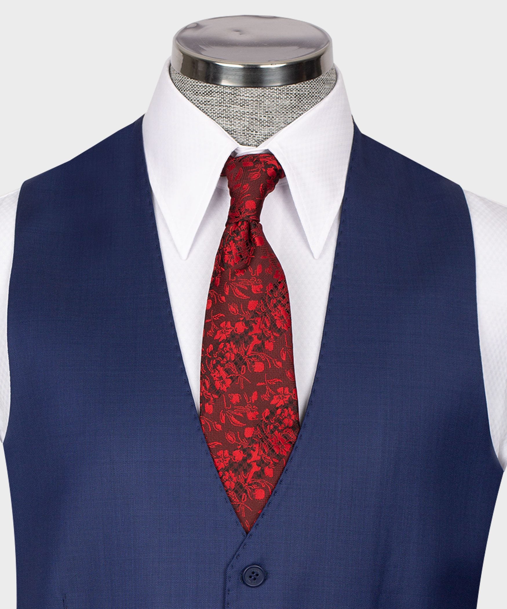 Navy blau Modern Fit Einreihiger Anzug