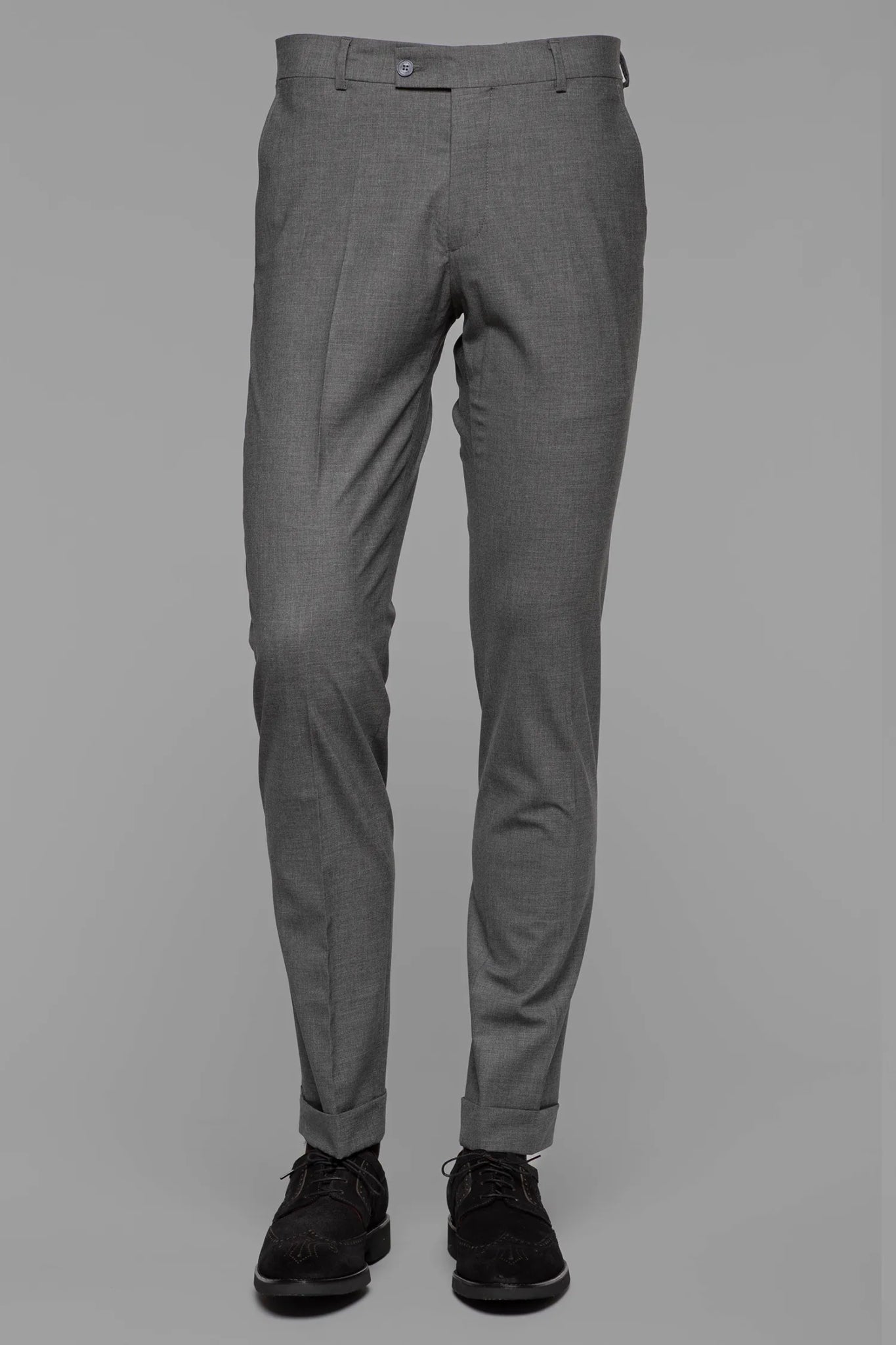 Graue gemusterte Slim Fit Giotelli