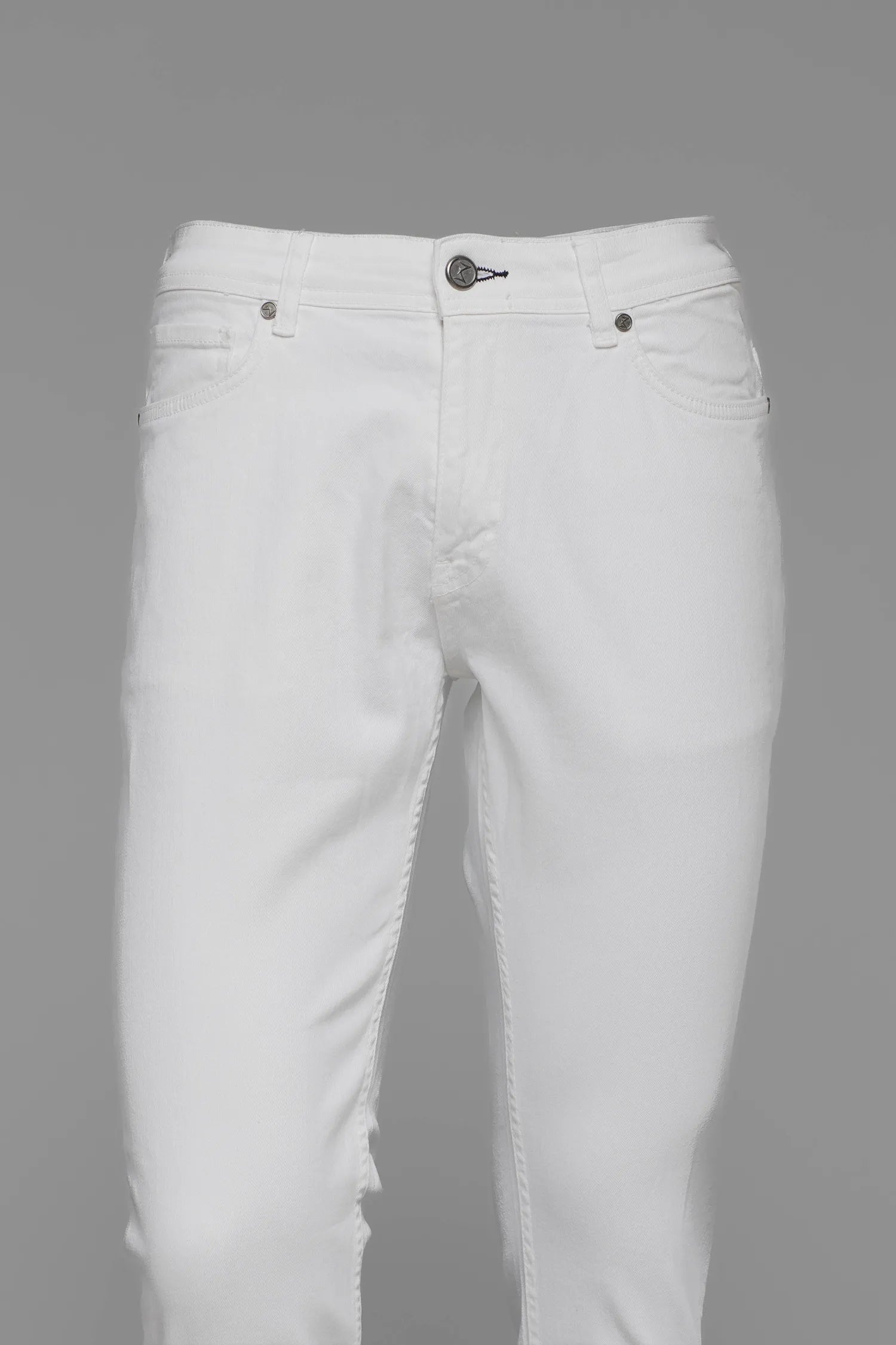 Weiße Slim Fit Jeans