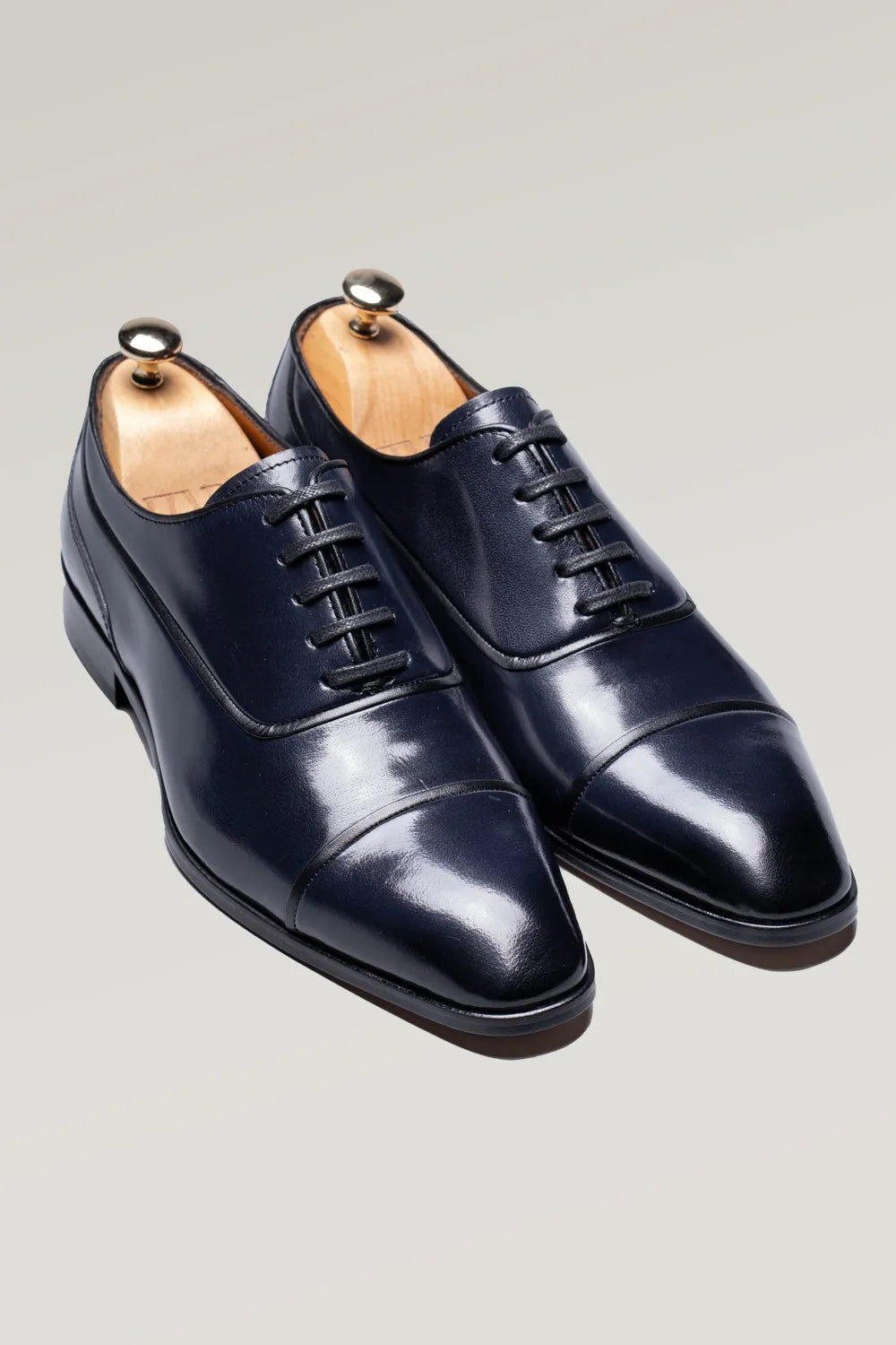 Oxford Schuh aus Büffelleder navy blau