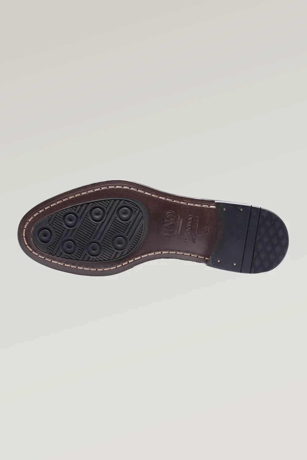 Schwarzer Buffalo Leder Tassel Loafer Schuh