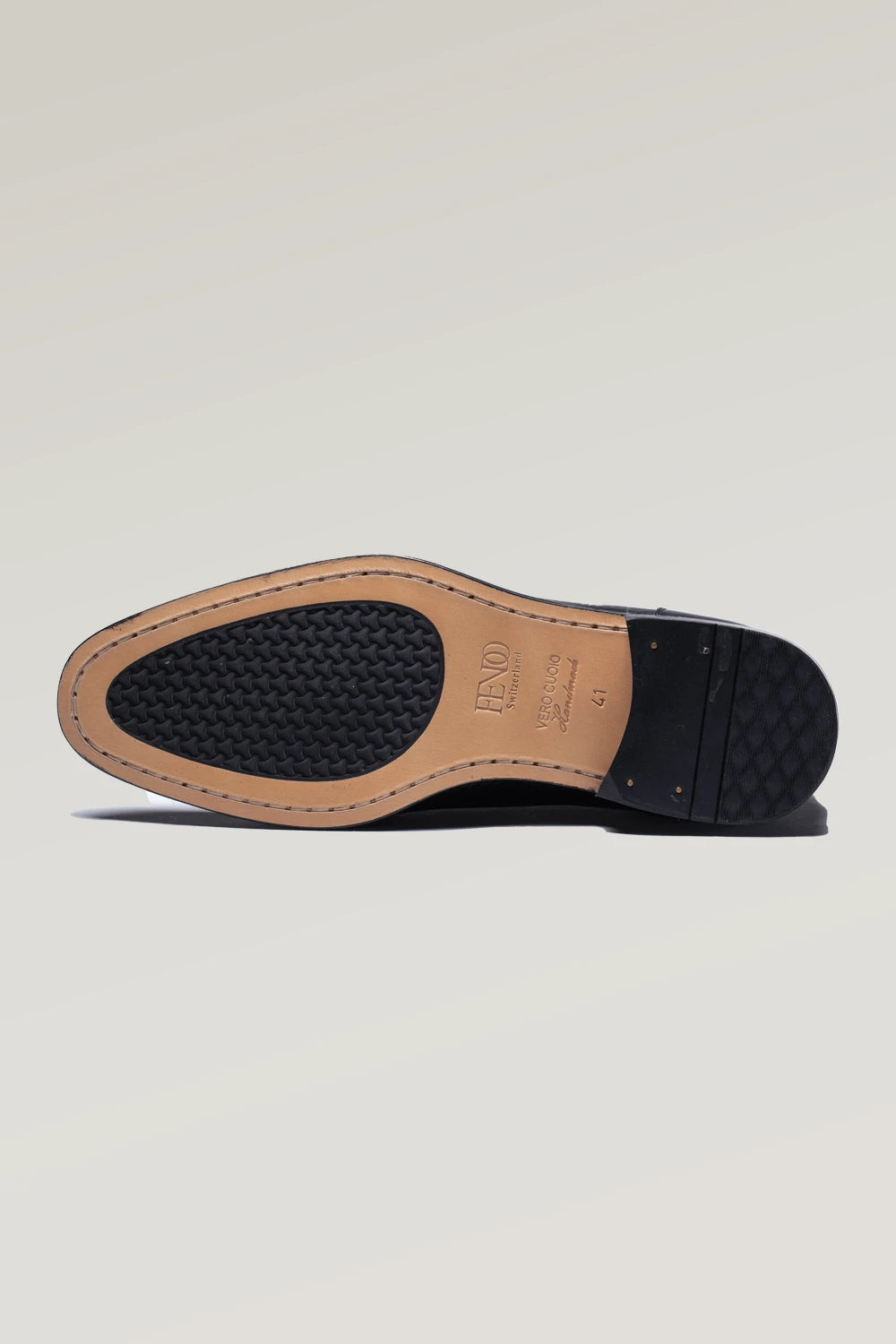 Schwarzer Hirschleder Derby-Schuh