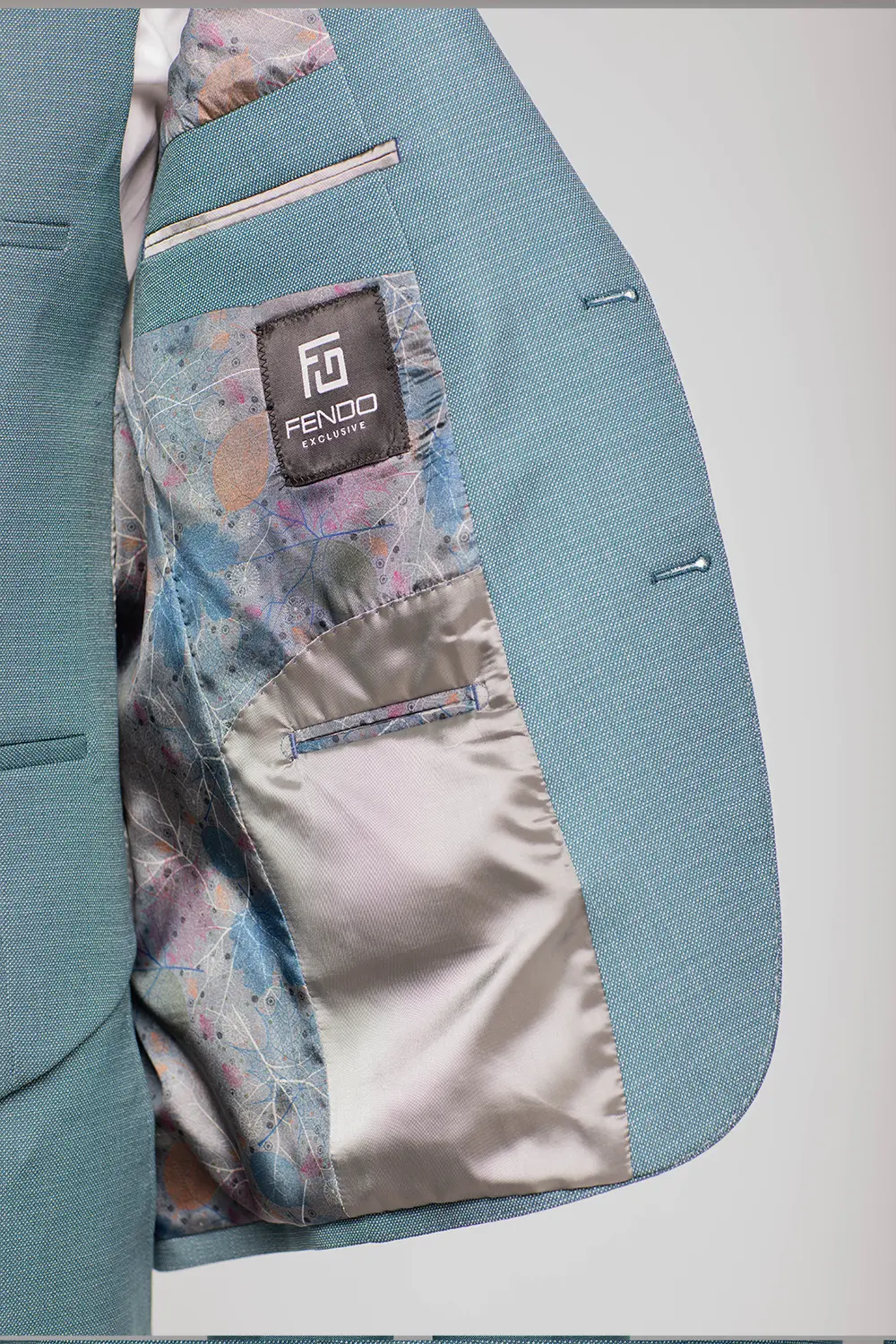 Turquoise Modern Fit Single-Breasted Suit