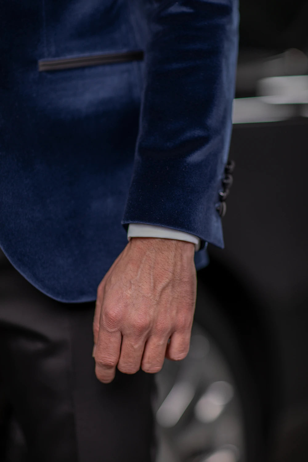 Navy Samt Smoking Herren – Eleganter Hochzeits- Galaanzug