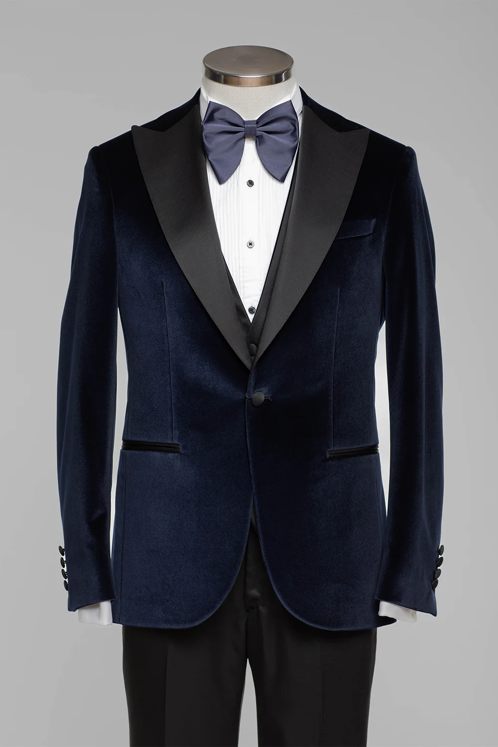 Navy Samt Smoking Herren – Eleganter Hochzeits- Galaanzug
