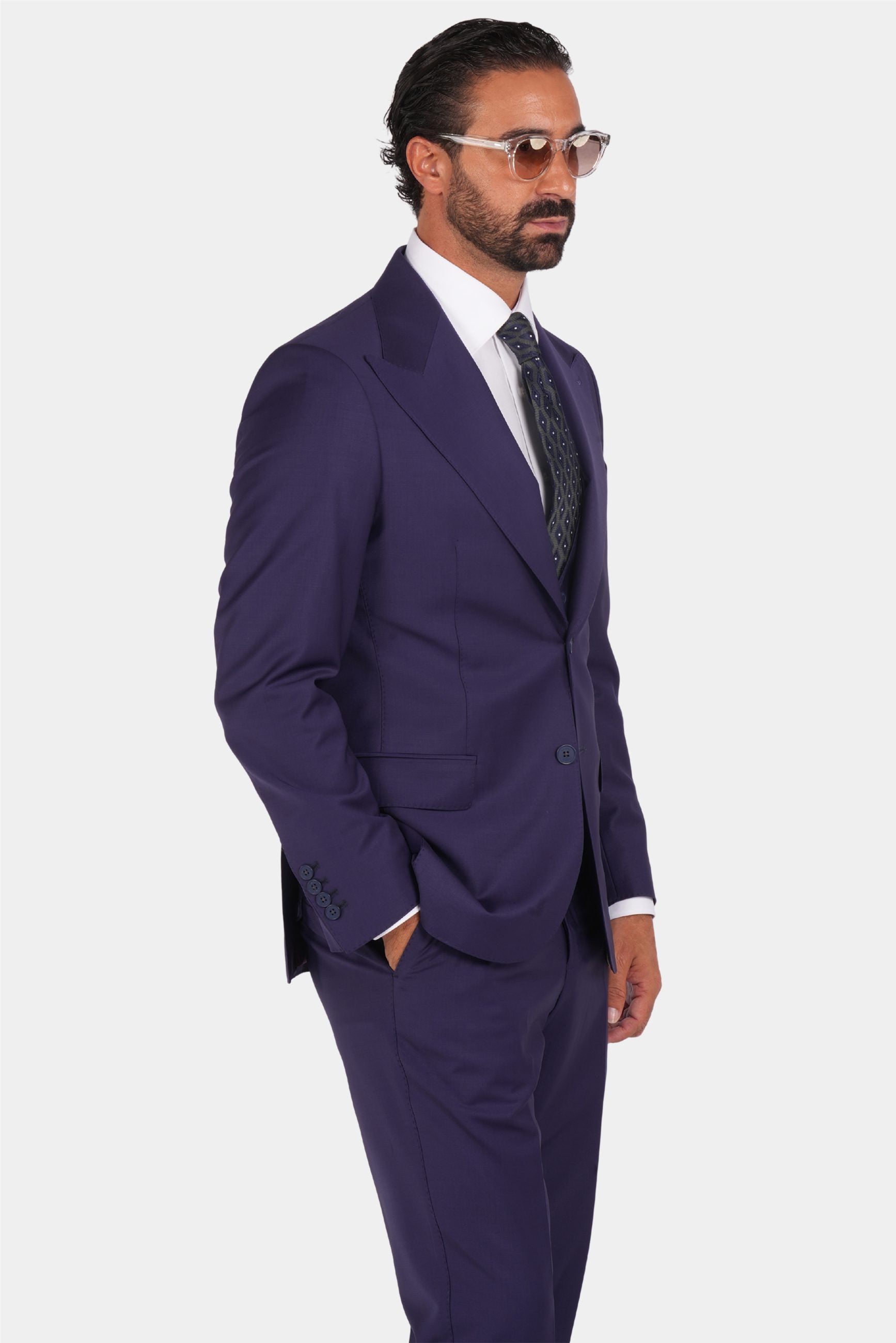 Violet Modern Fit Single-breasted Handmade