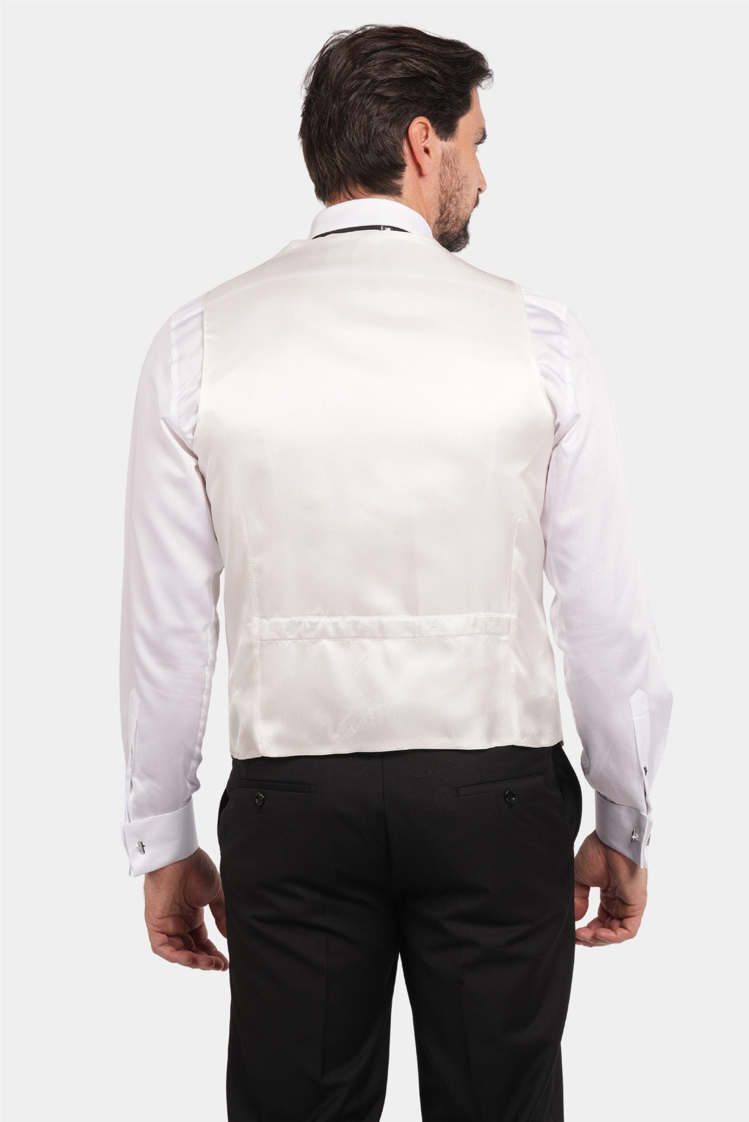 Elfenbein Slim Fit Einreihiger Smokinganzug
