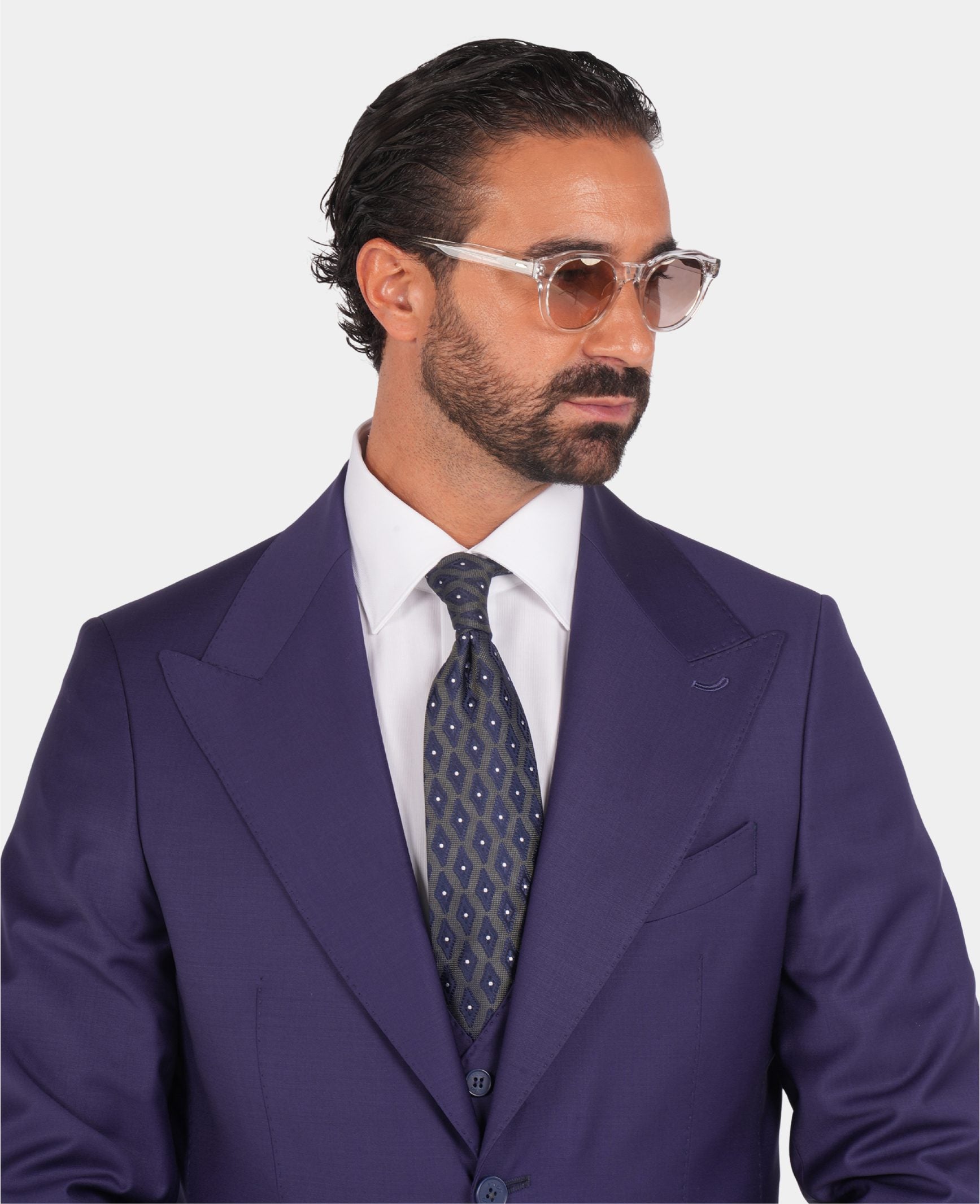 Violet Modern Fit Single-breasted Handmade