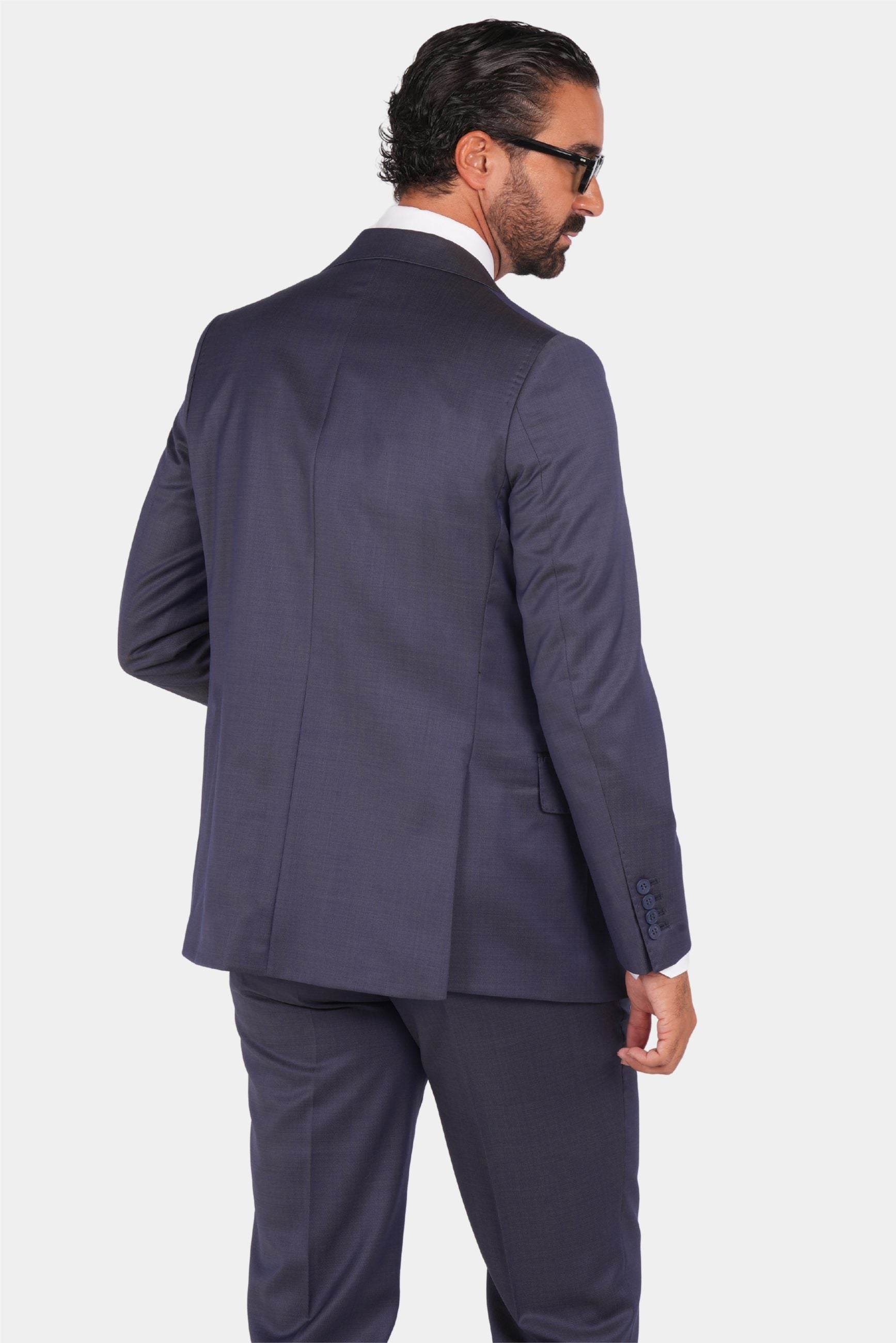 Navy blauer einreihiger Anzug in moderner fit