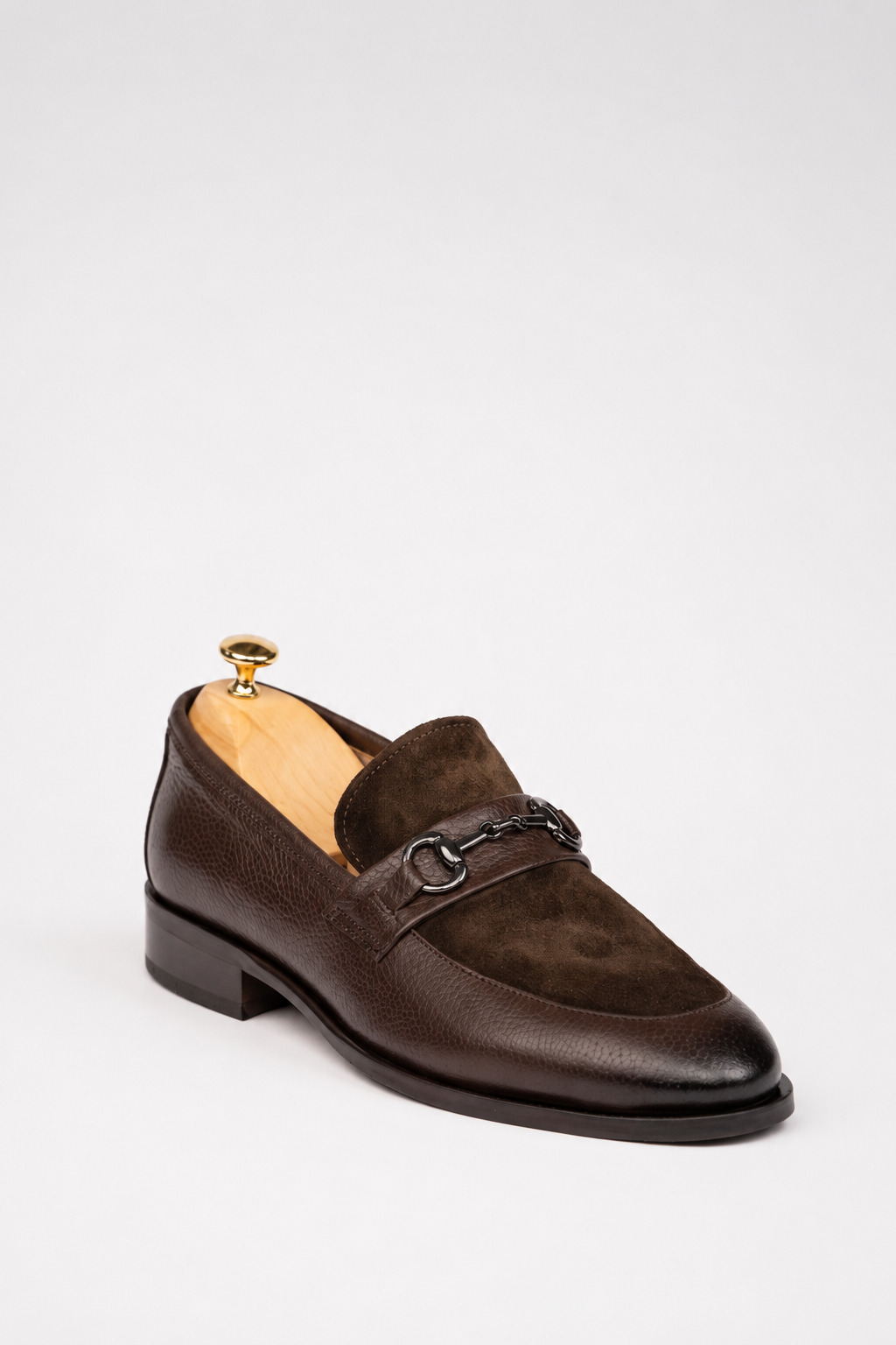Brauner Horsebit-Loafer aus Kalbsleder