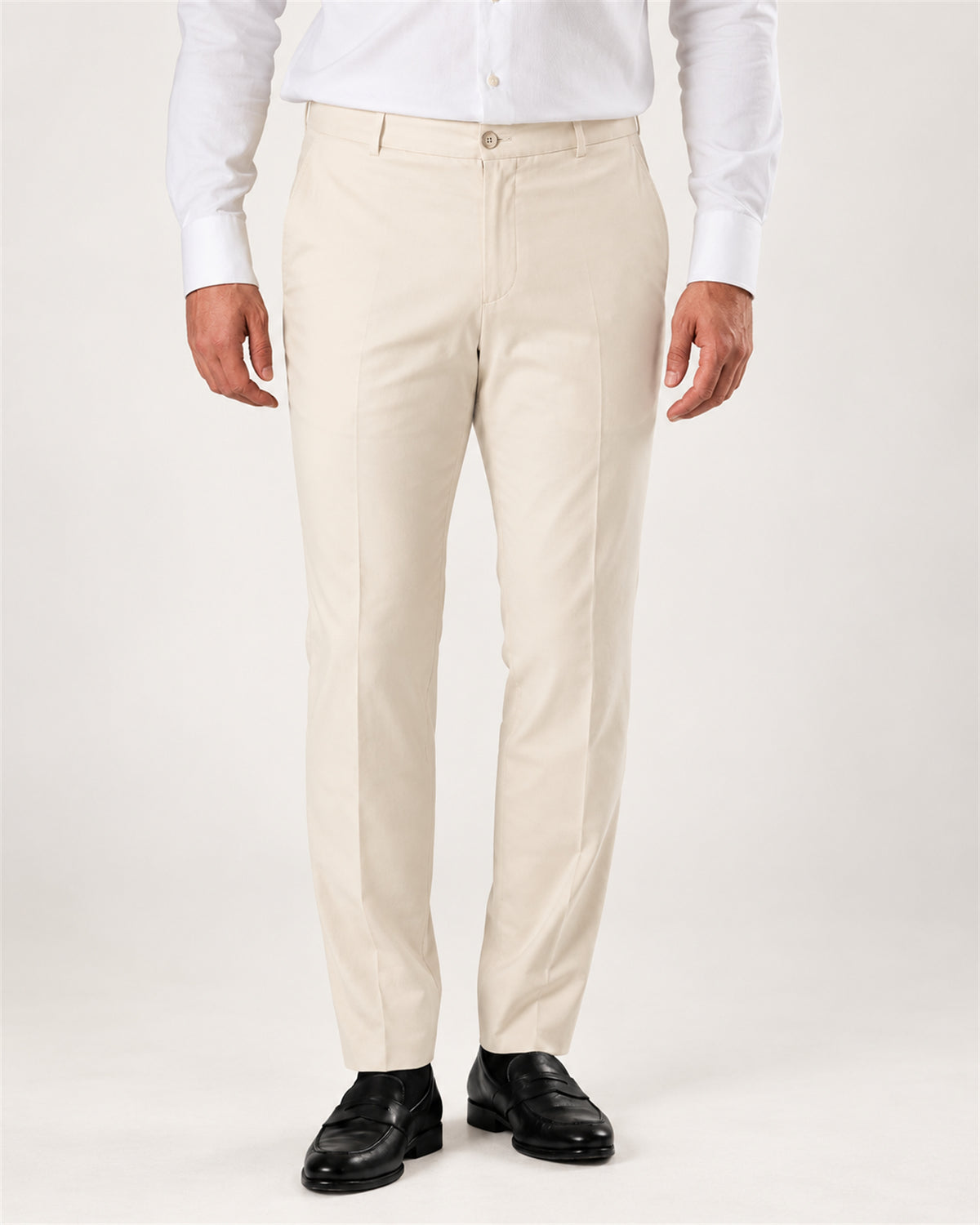Beige slim fit chinos