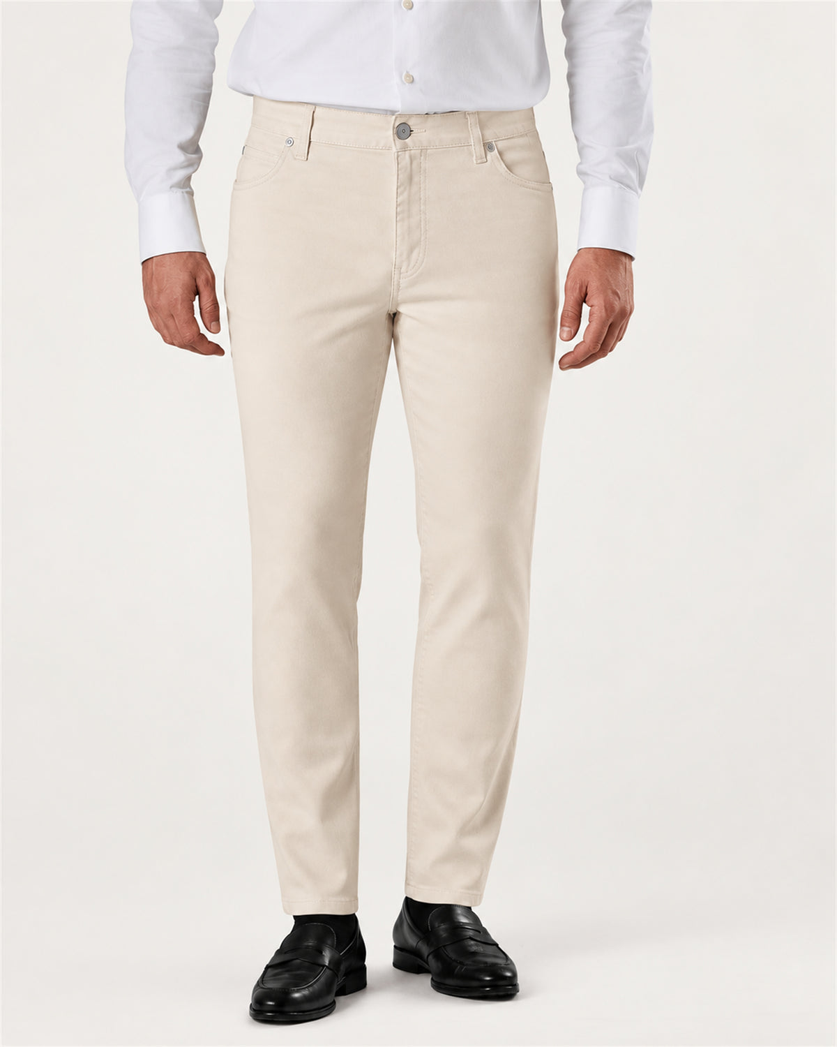 Beige slim fit jeans