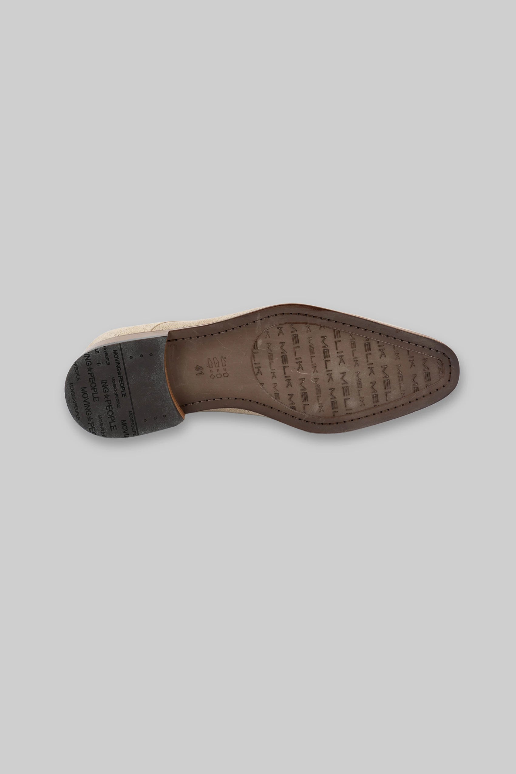 Beige leather derby