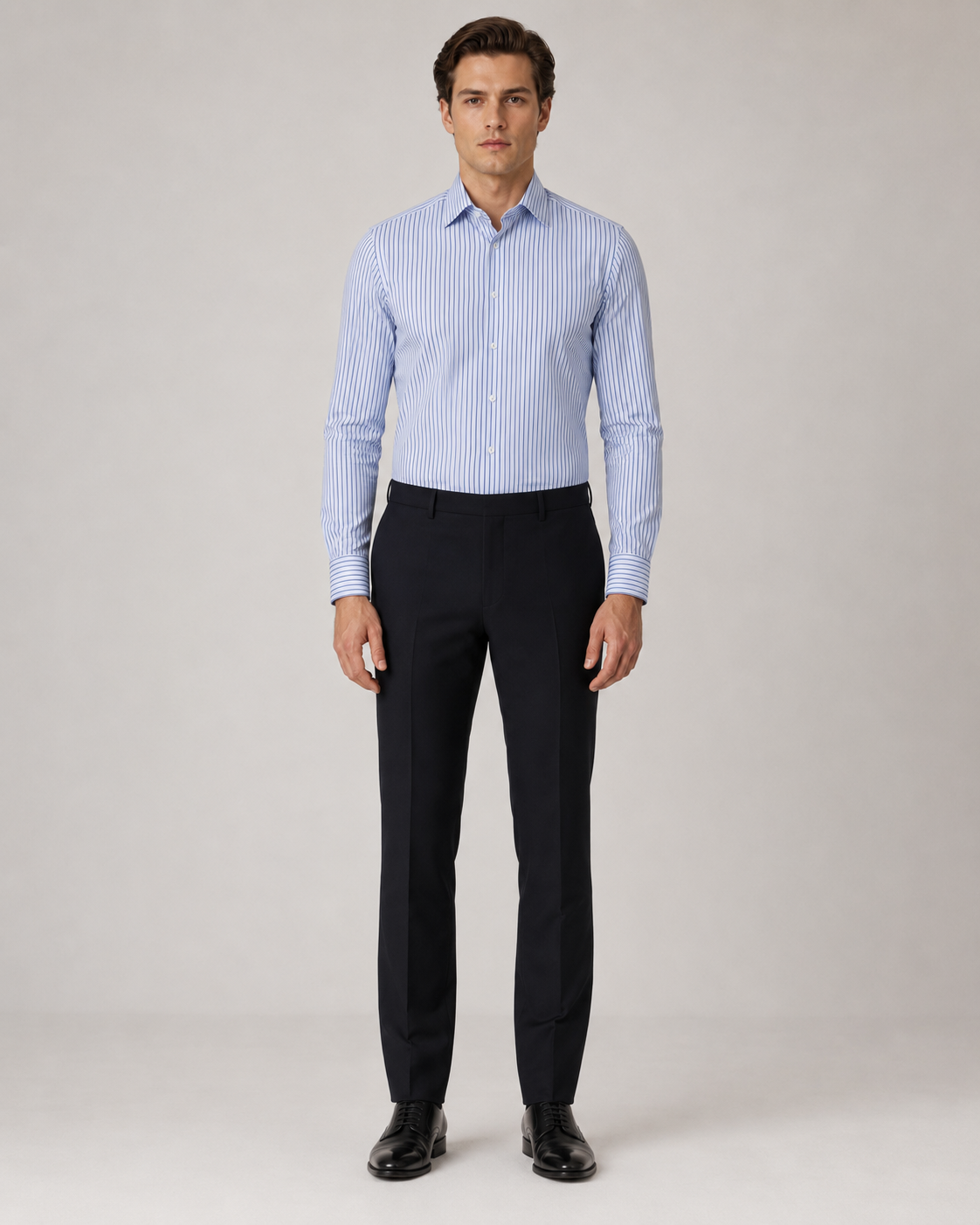 Blau gestreiftes Modern Fit Hemd