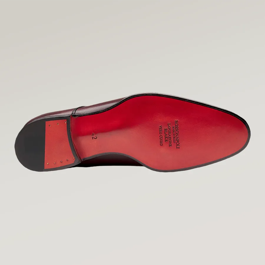 Bordeaux leather derby shoe