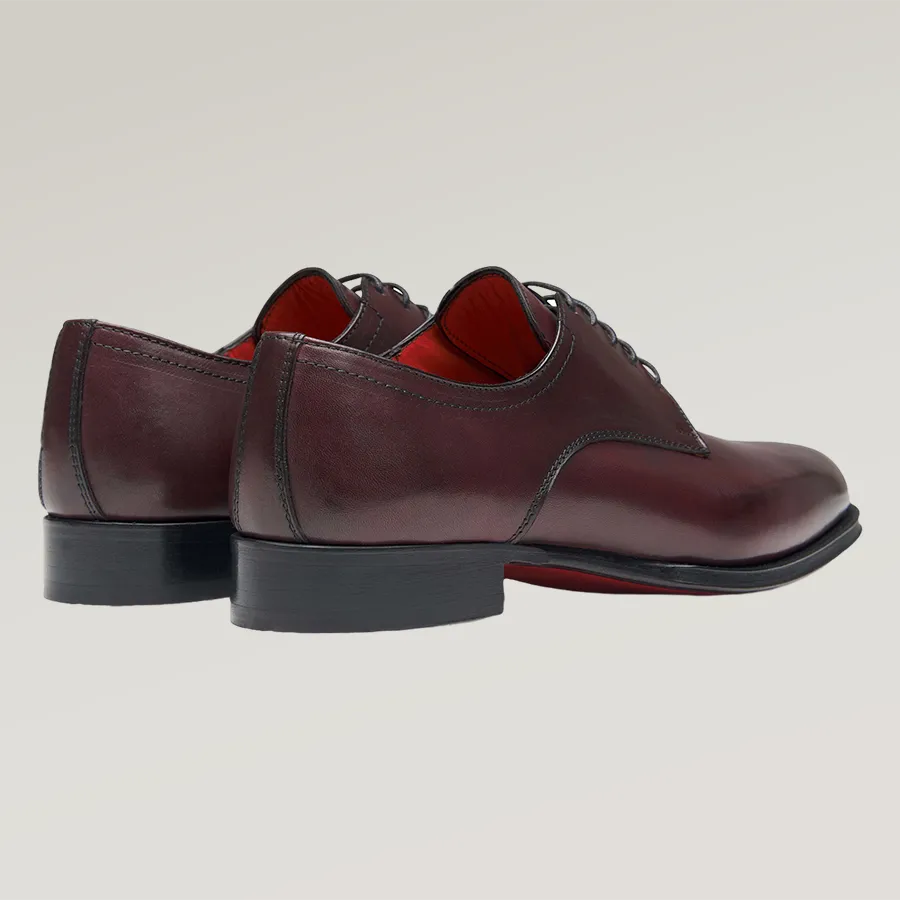 Bordeaux leather derby shoe