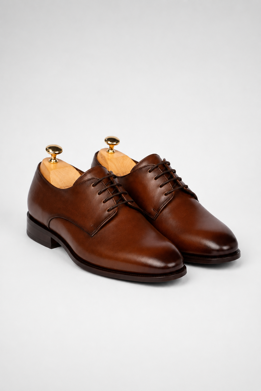 Brown calf leather Derby shoes