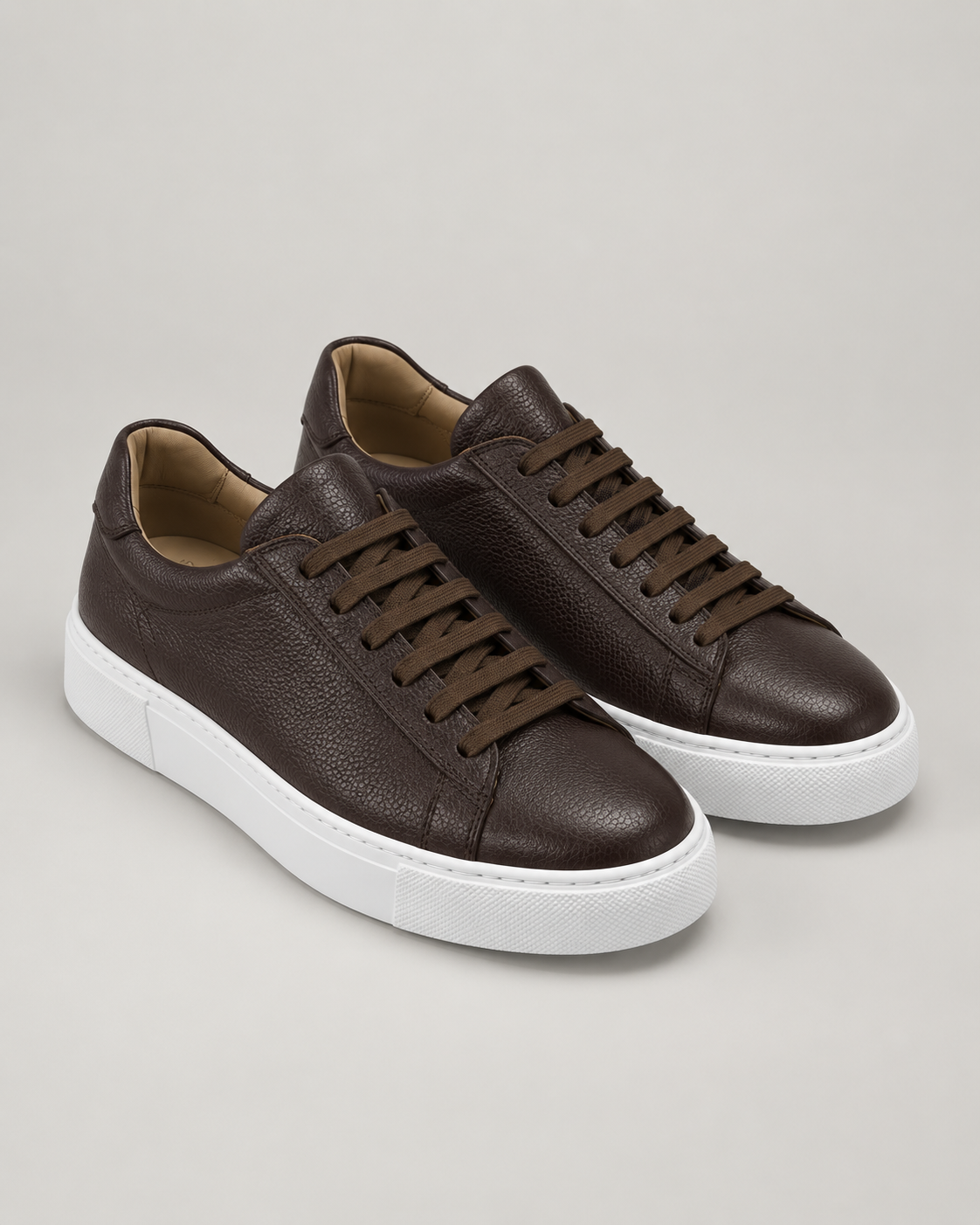 Brown deer leather sneakers
