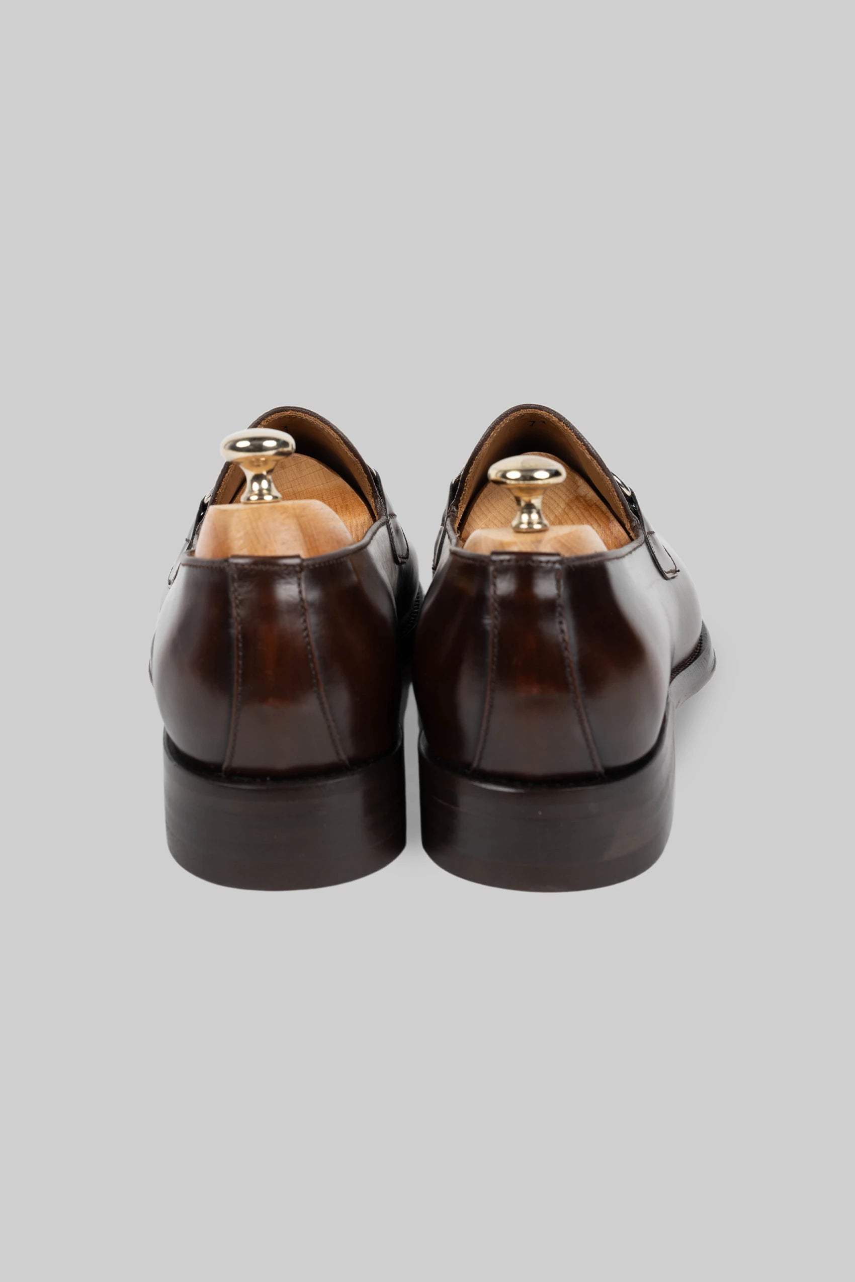 Brauner Leder Horsebit Loafer