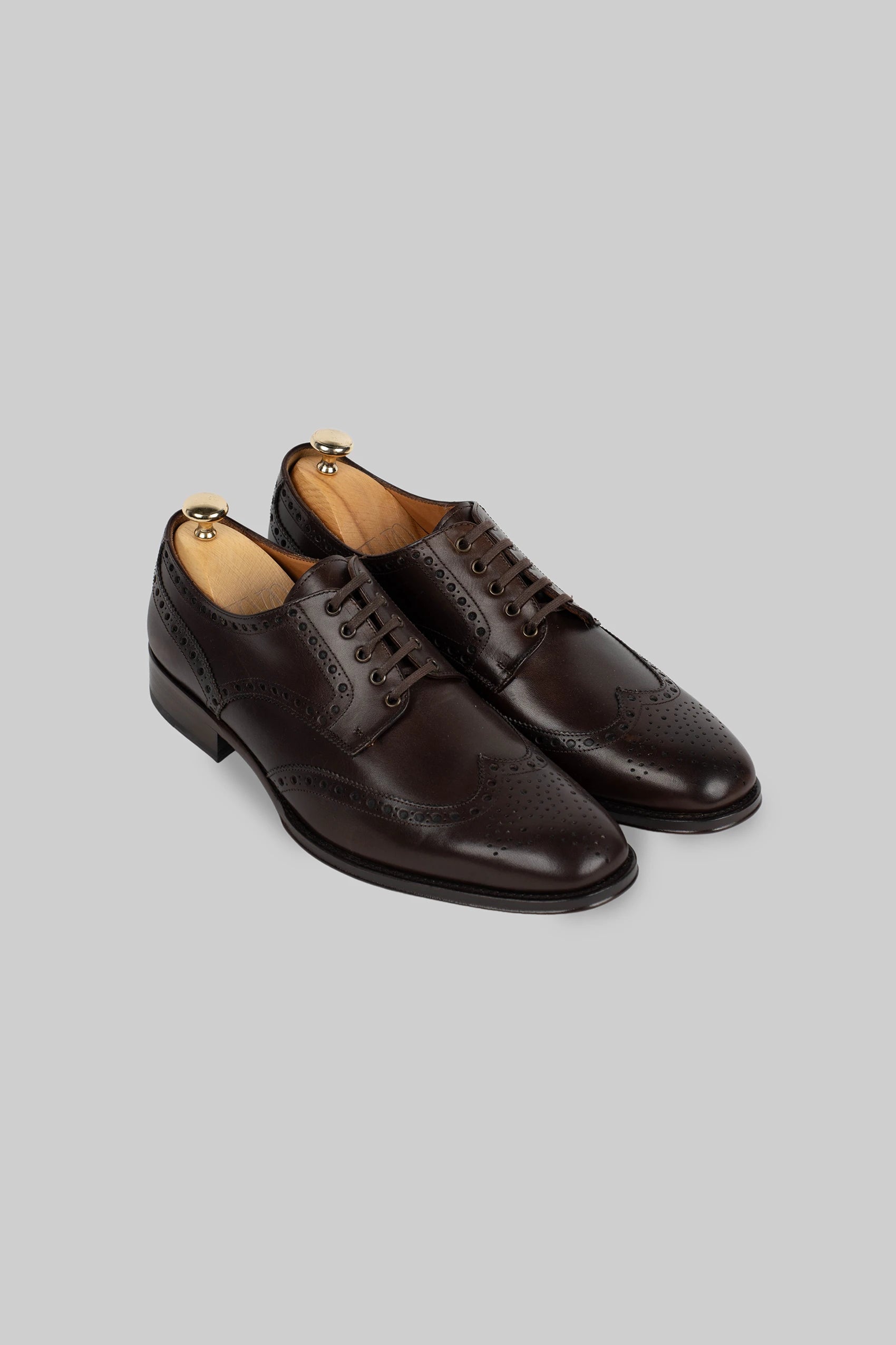 Brauner Lederschuh im Derby-Stil