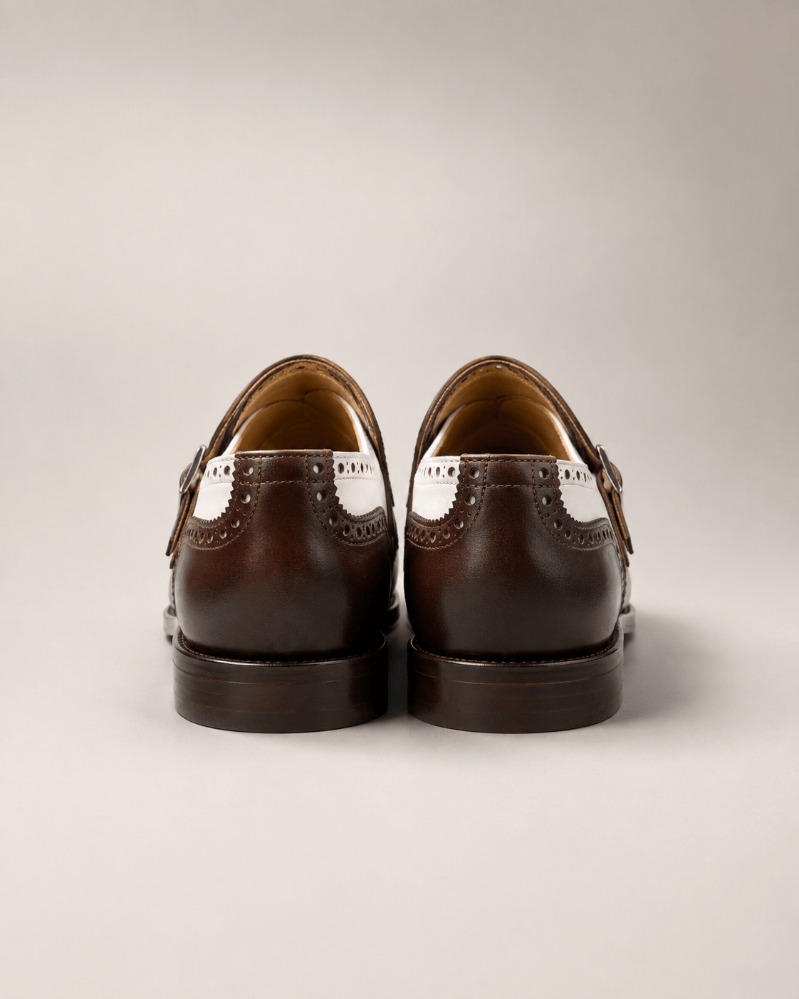 Brown Calfskin Kiltie Single Monk Strap Shoes