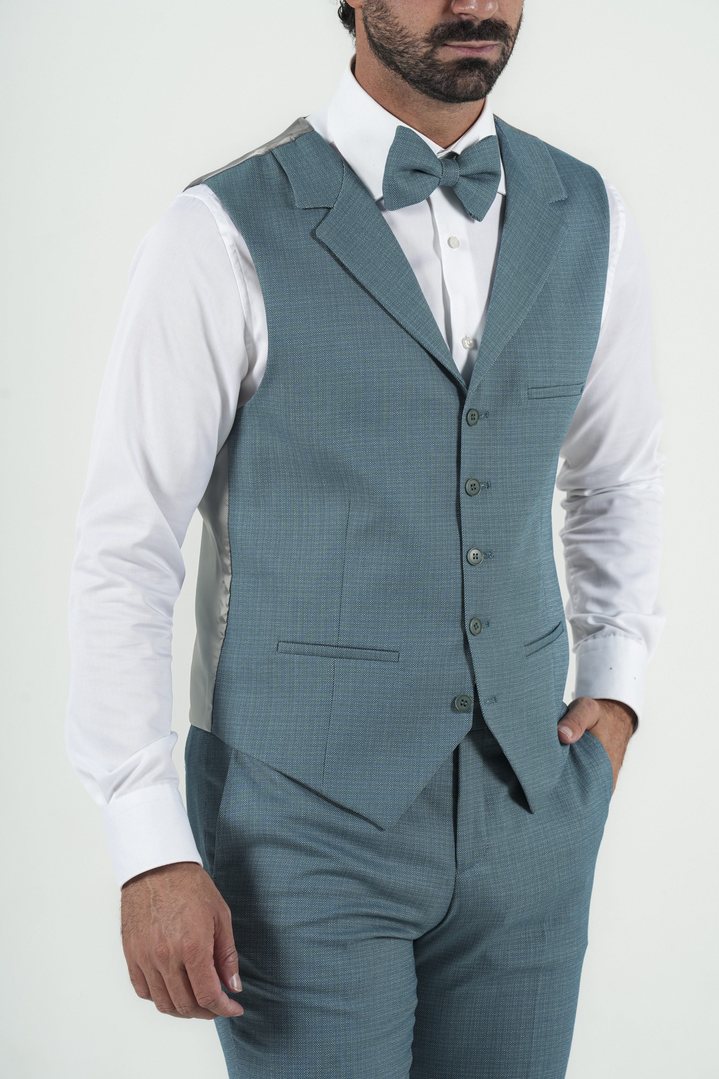 Turquoise Modern Fit Single-Breasted Suit