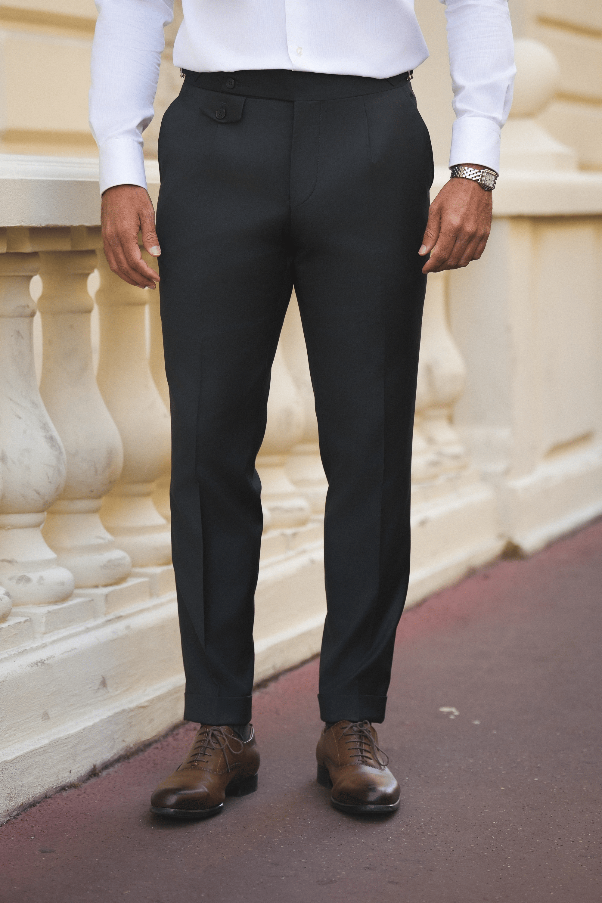 Dunkelgrüner Slim-Fit Super 130’s Wollanzug mit Einreiher
