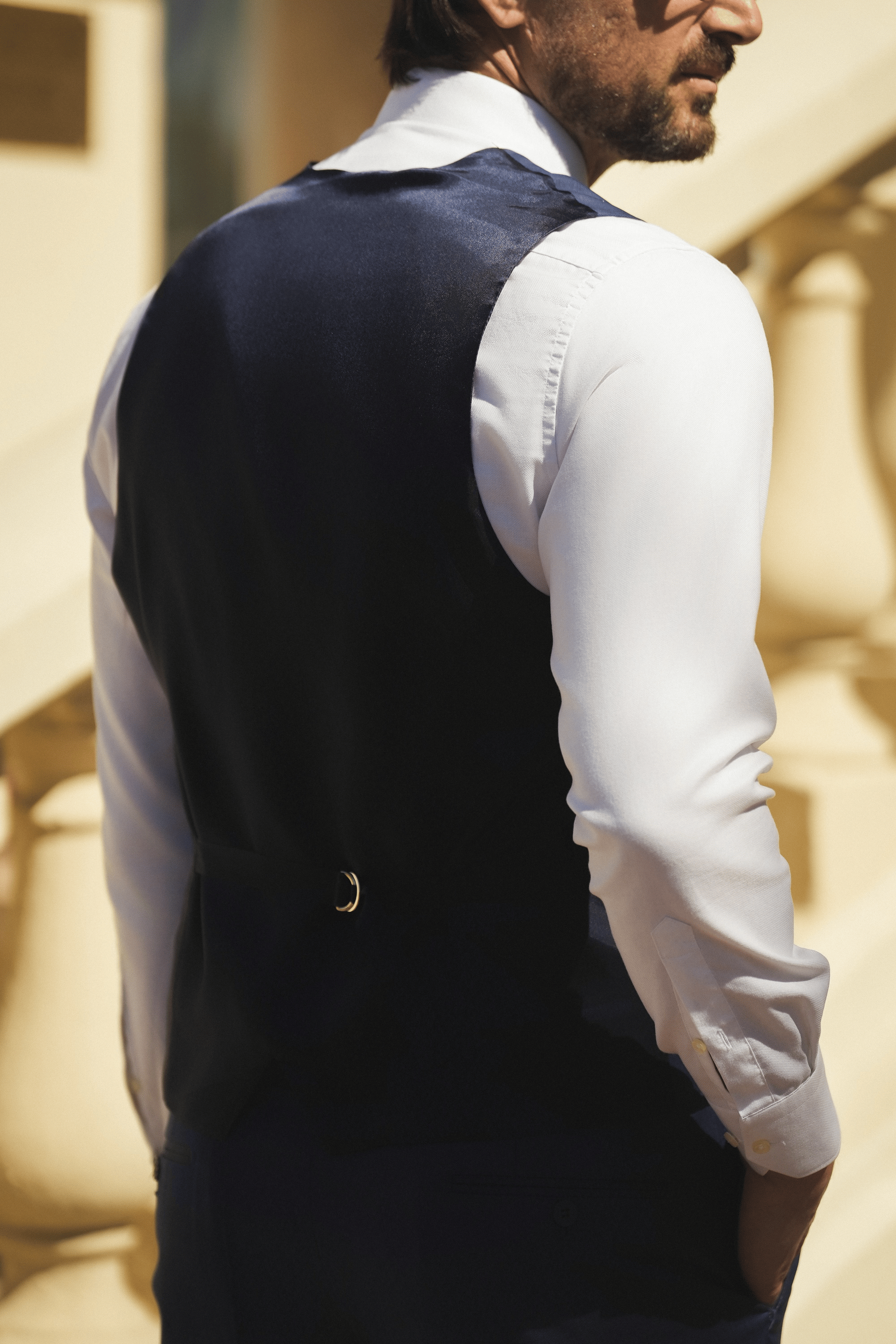 Navy Slim Fit Super 130’s Wool Single Breasted Suit