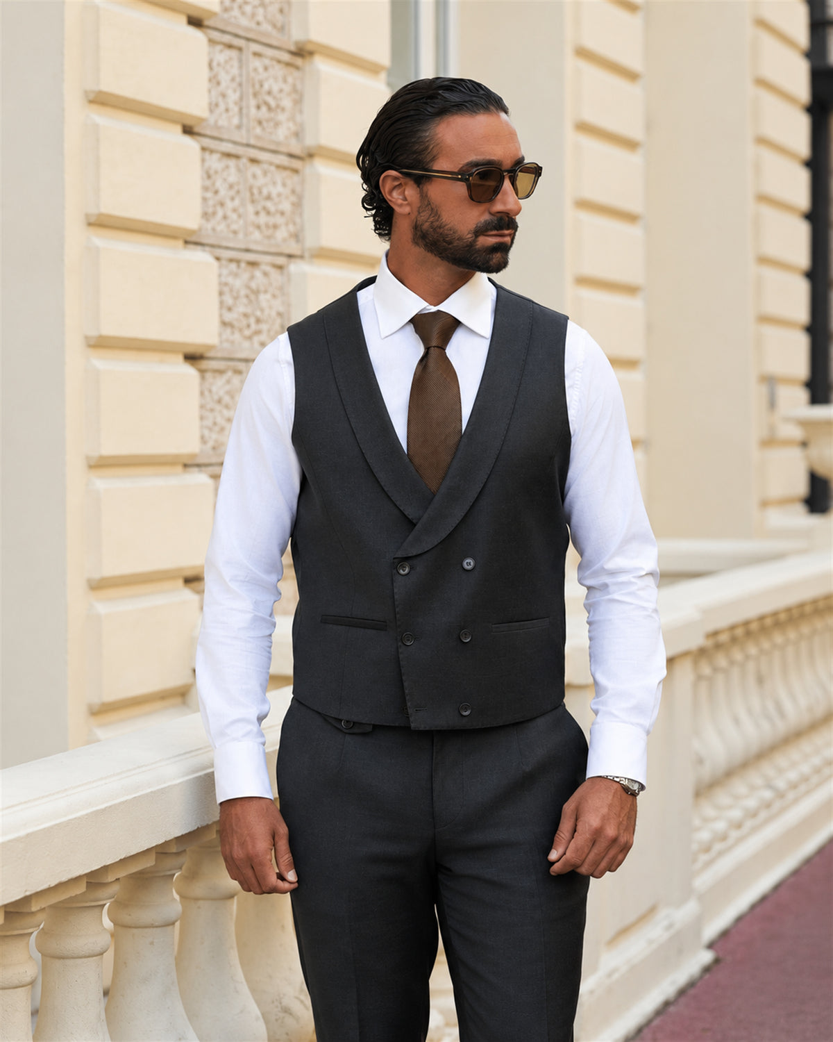 Dark Green Slim-Fit Super 130’s Wool Suit with Single-Breasted Jacket