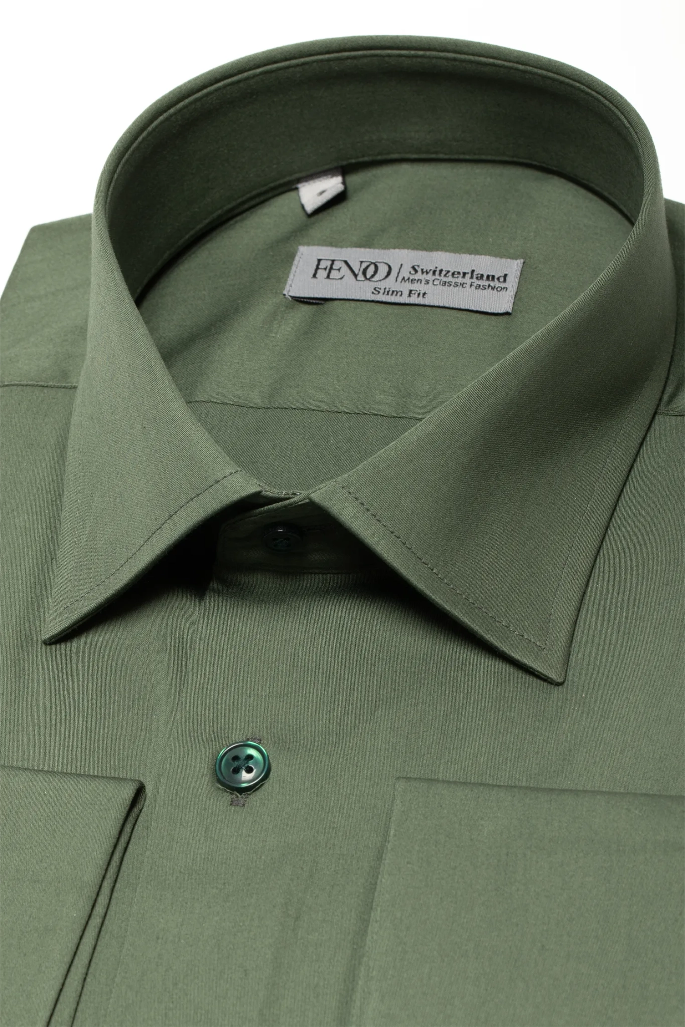 Grünes Slim Fit Hemd
