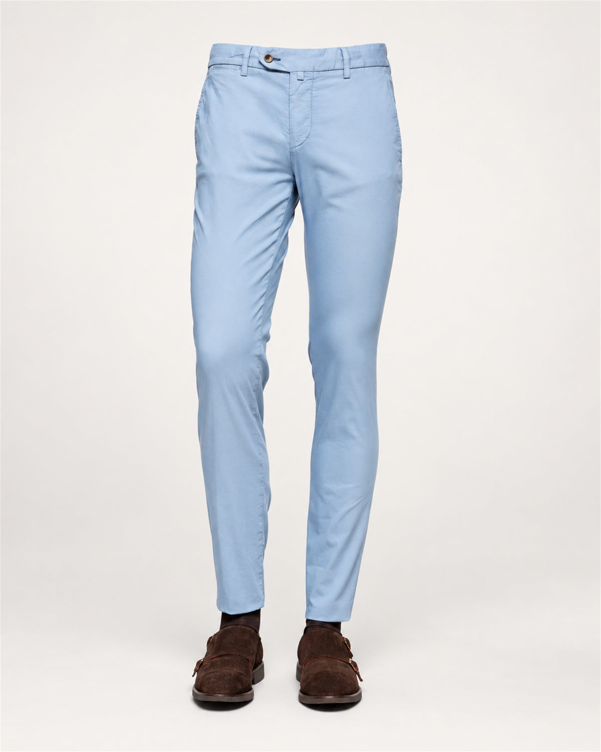 Hellblaue Slim Fit Chinos